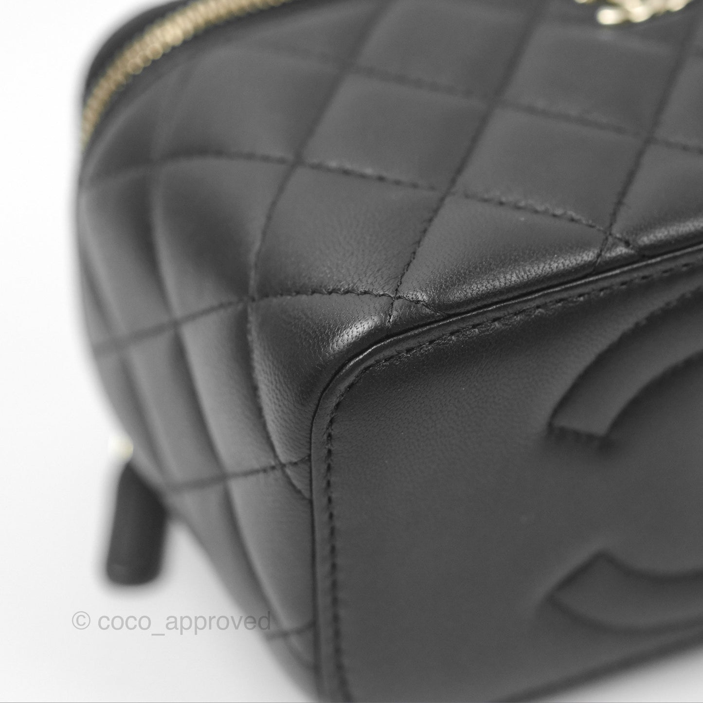Chanel Ball Crush Vanity with Chain Black Lambskin Gold Hardware