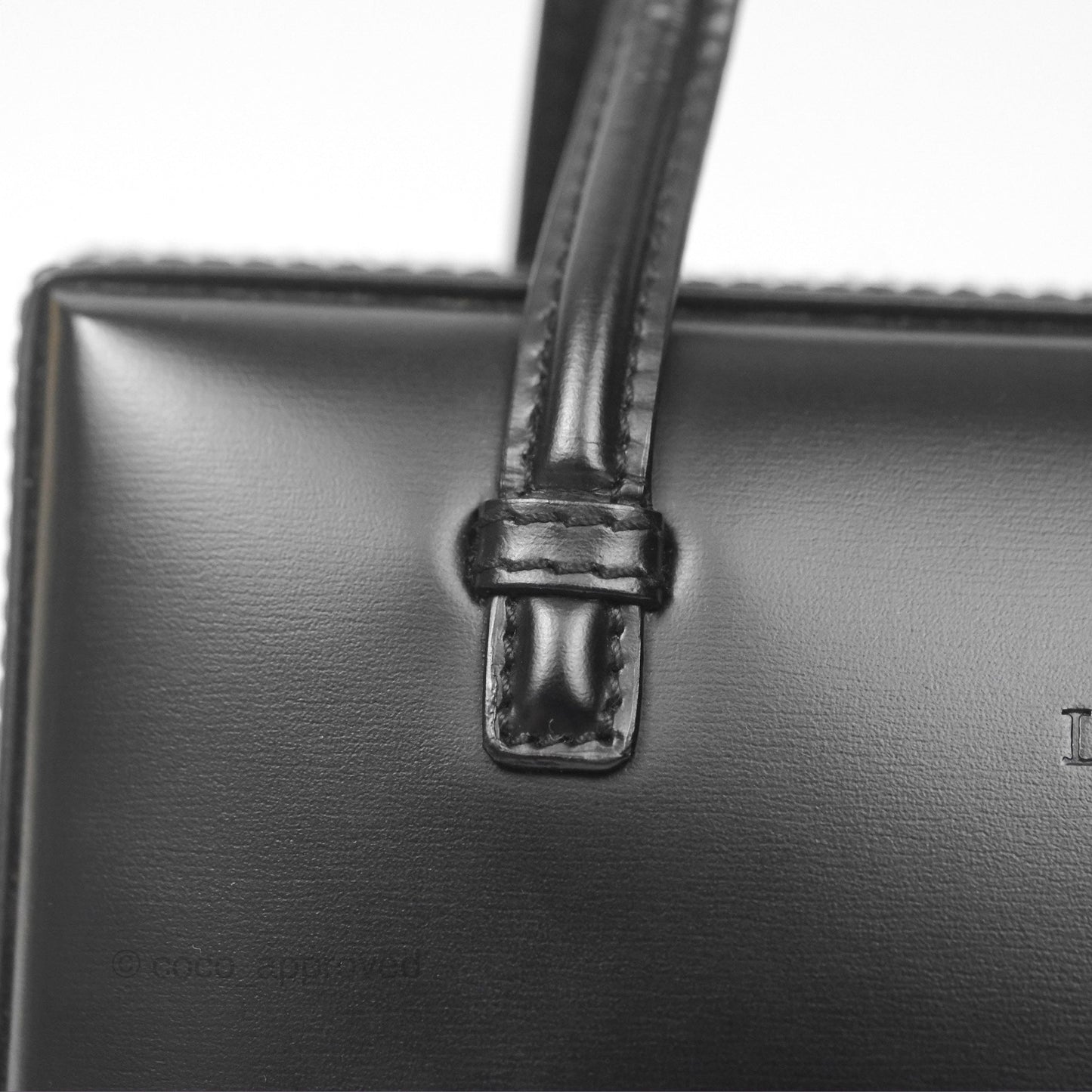 Loewe Vintage Small Postal Handle Bag Black Leather