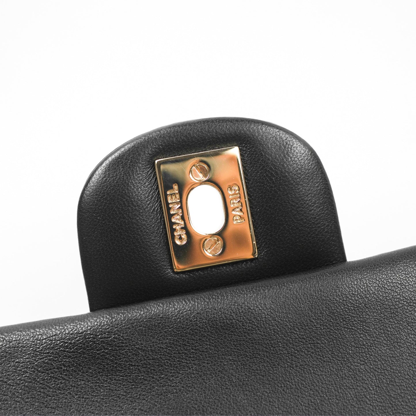 Chanel Quilted Mini Rectangular Black Lambskin Gold Hardware