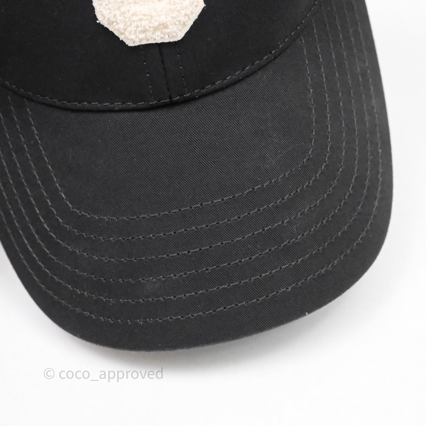 Celine Initial Baseball Cap Cotton Black