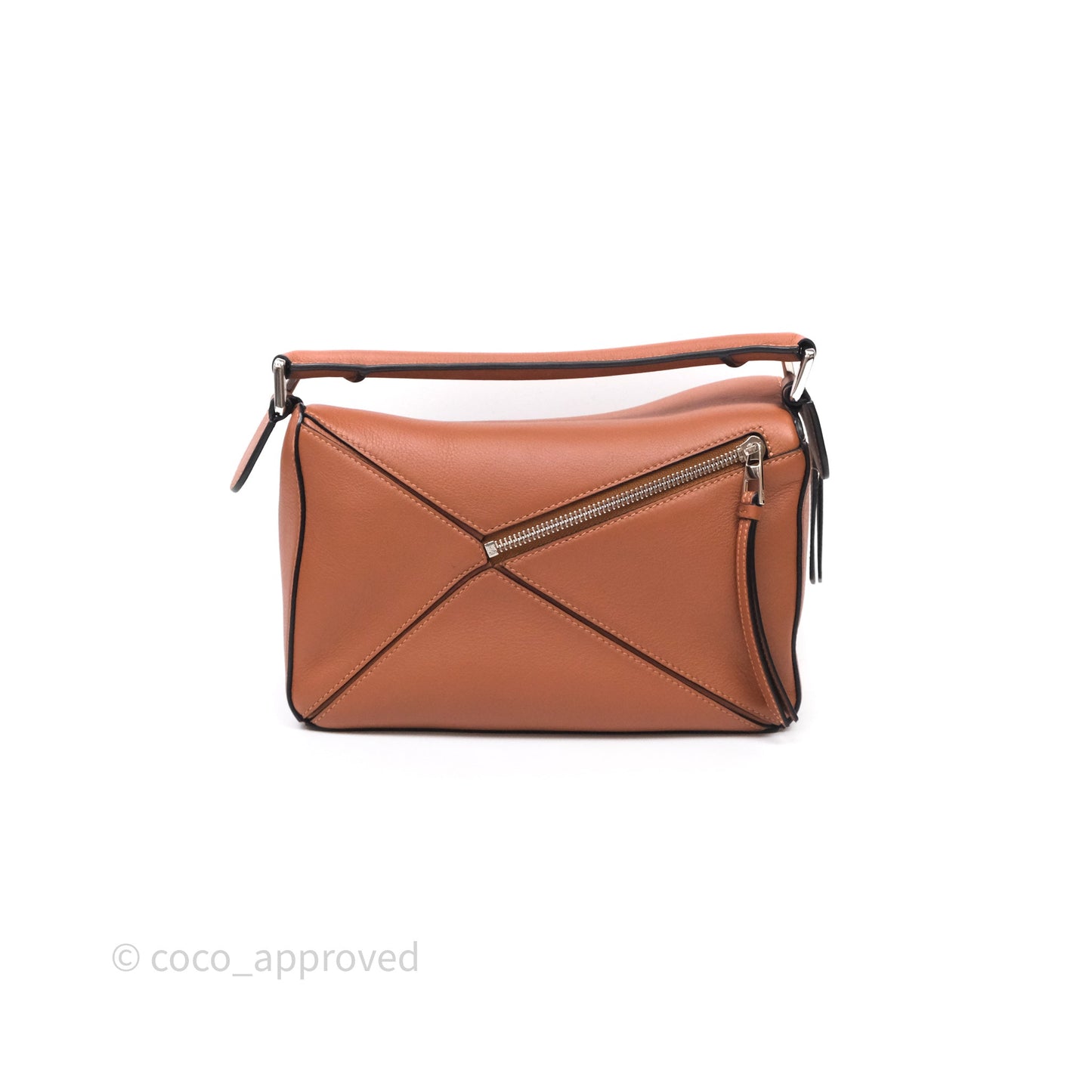 Loewe Small Puzzle Bag Tan Calfskin Gold Hardware