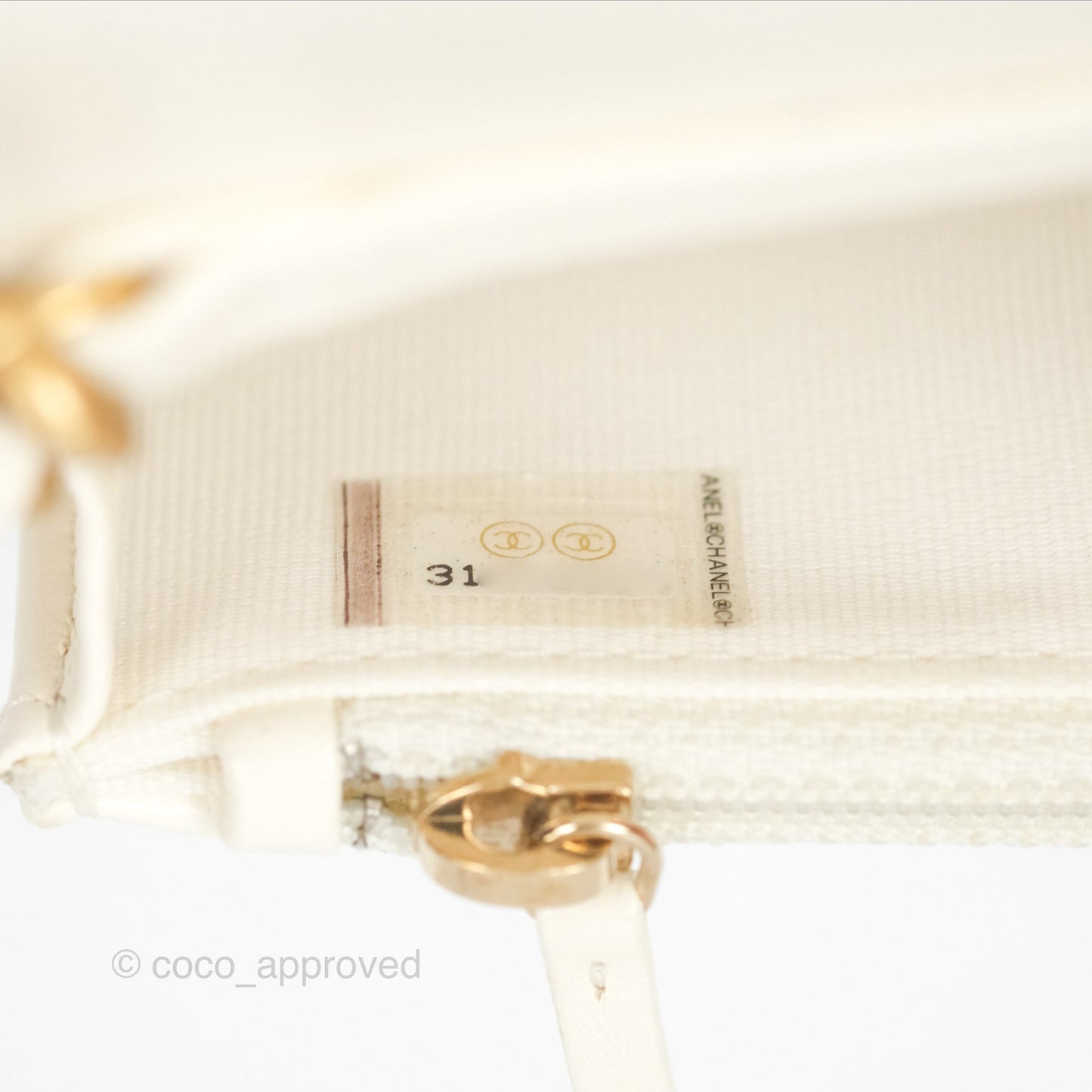 Chanel 19 Clutch With Chain Ivory White Lambskin Mixed Hardware