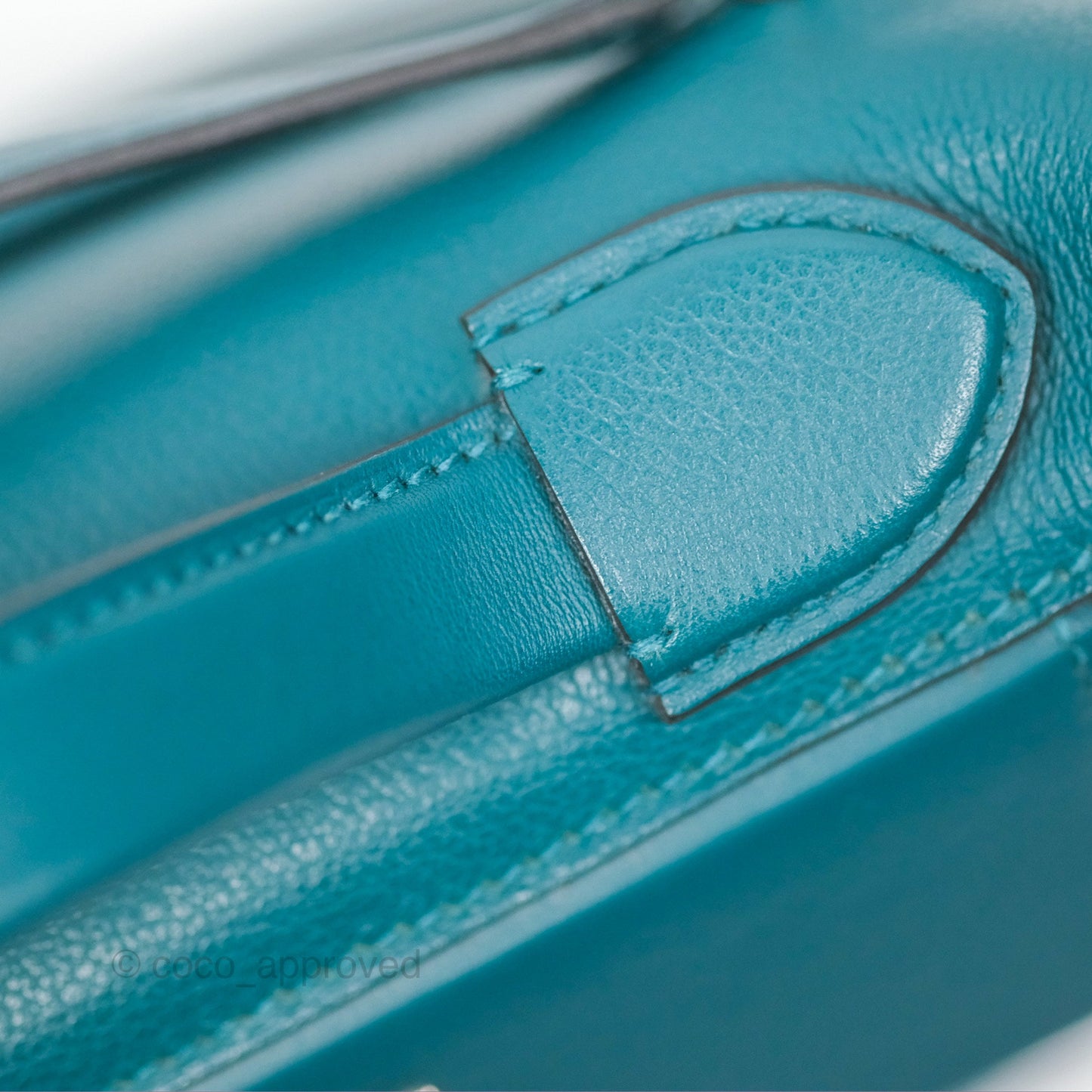 Hermès 24/24 21 Mini Vert Bosphore Evercolor Swift Palladium Hardware
