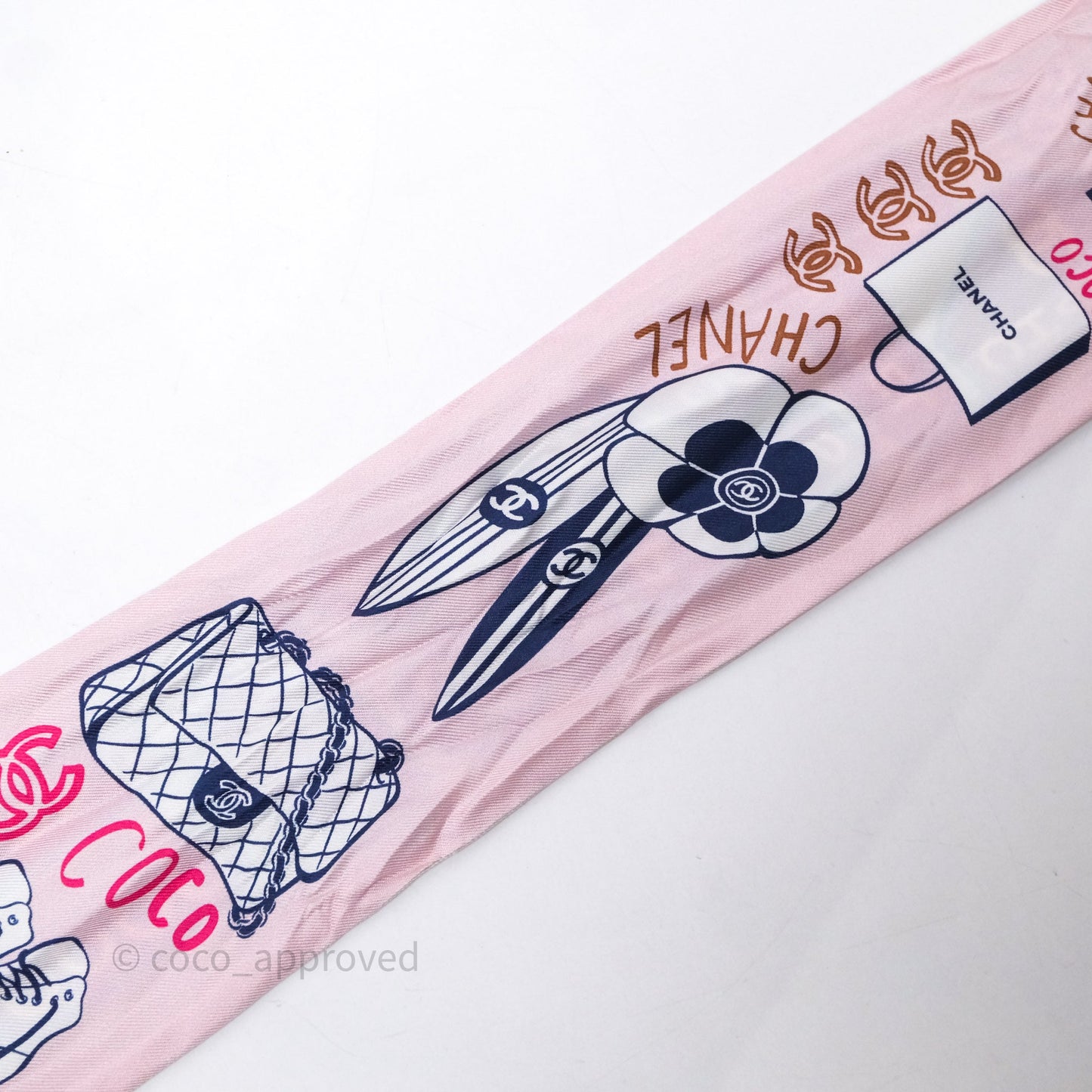 Chanel Bow Silk Hair Accessory Pink