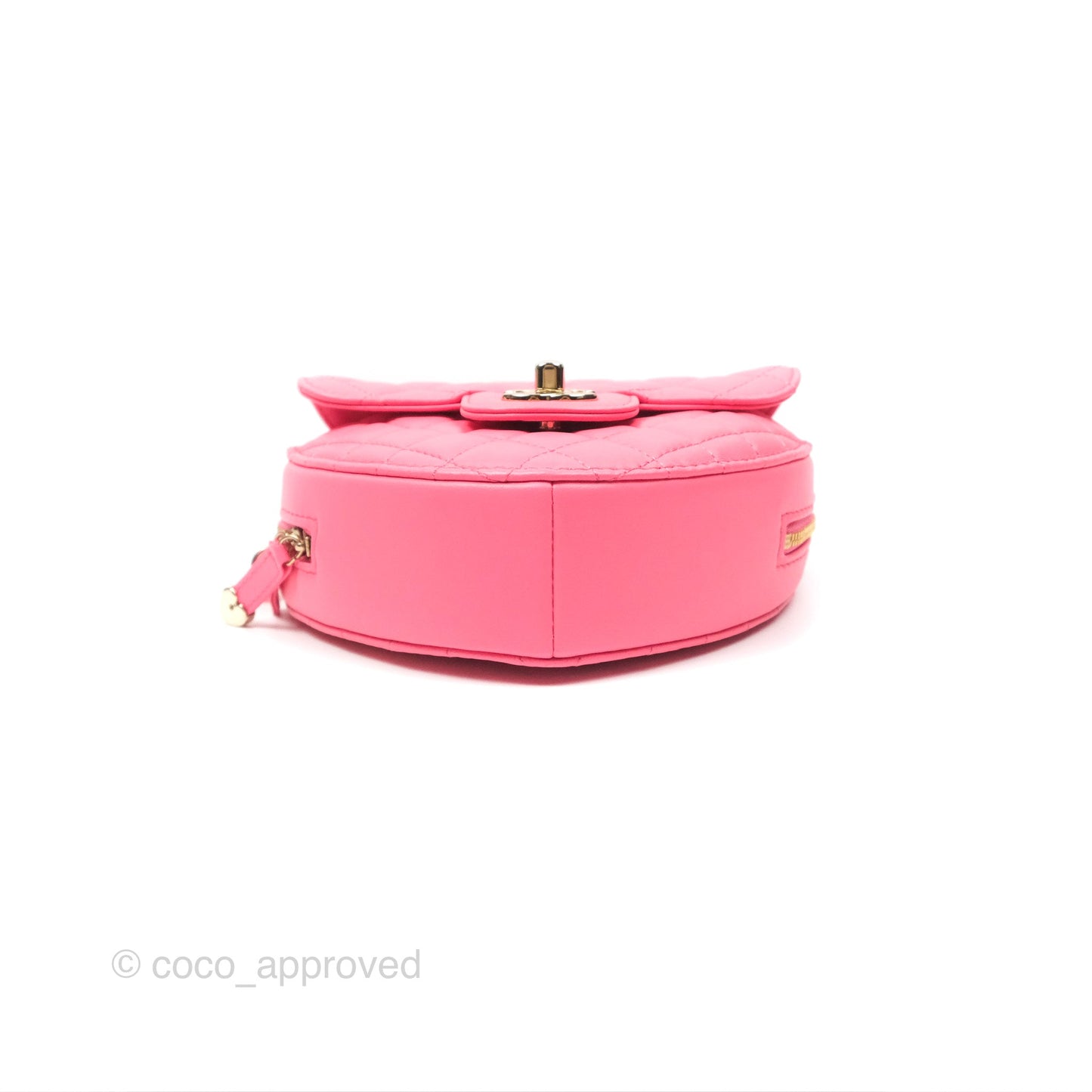 Chanel Large Heart Bag Pink Lambskin Gold Hardware 22S