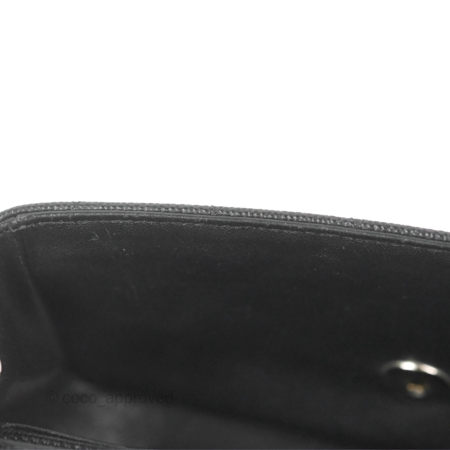 Chanel Quilted Mini Rectangular Flap Black Caviar Silver Hardware