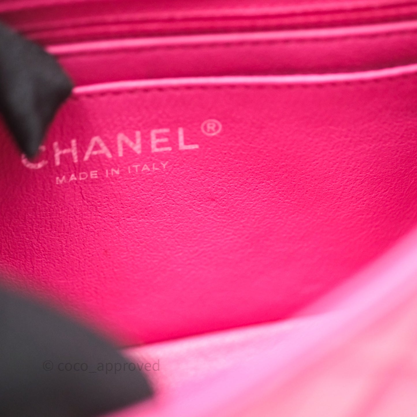 Chanel Mini Rectangular Quilted Dark Pink Lambskin Silver Hardware