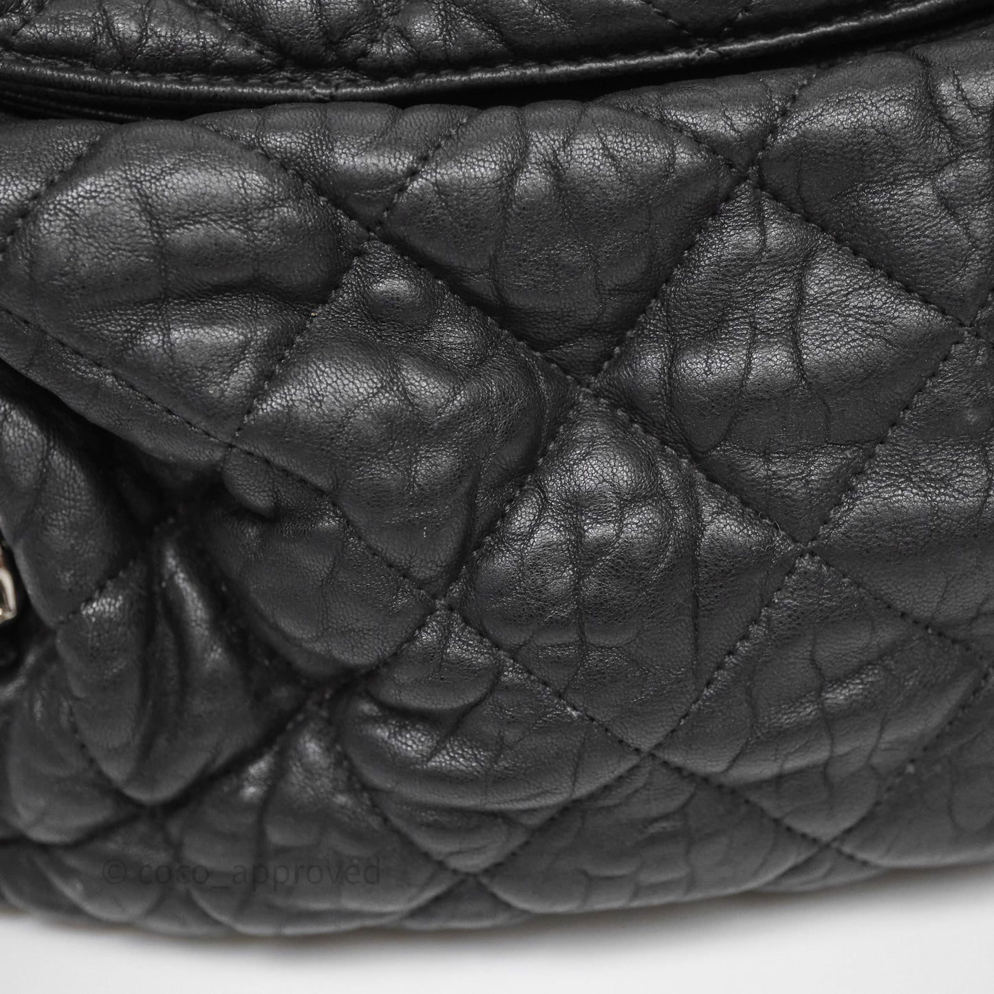 Chanel Chain Around Calfskin Hobo Black Silver Hardware