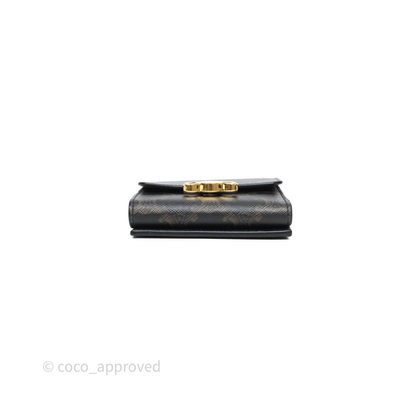 Celine Compact Wallet with Coin Triomphe Canvas Tan