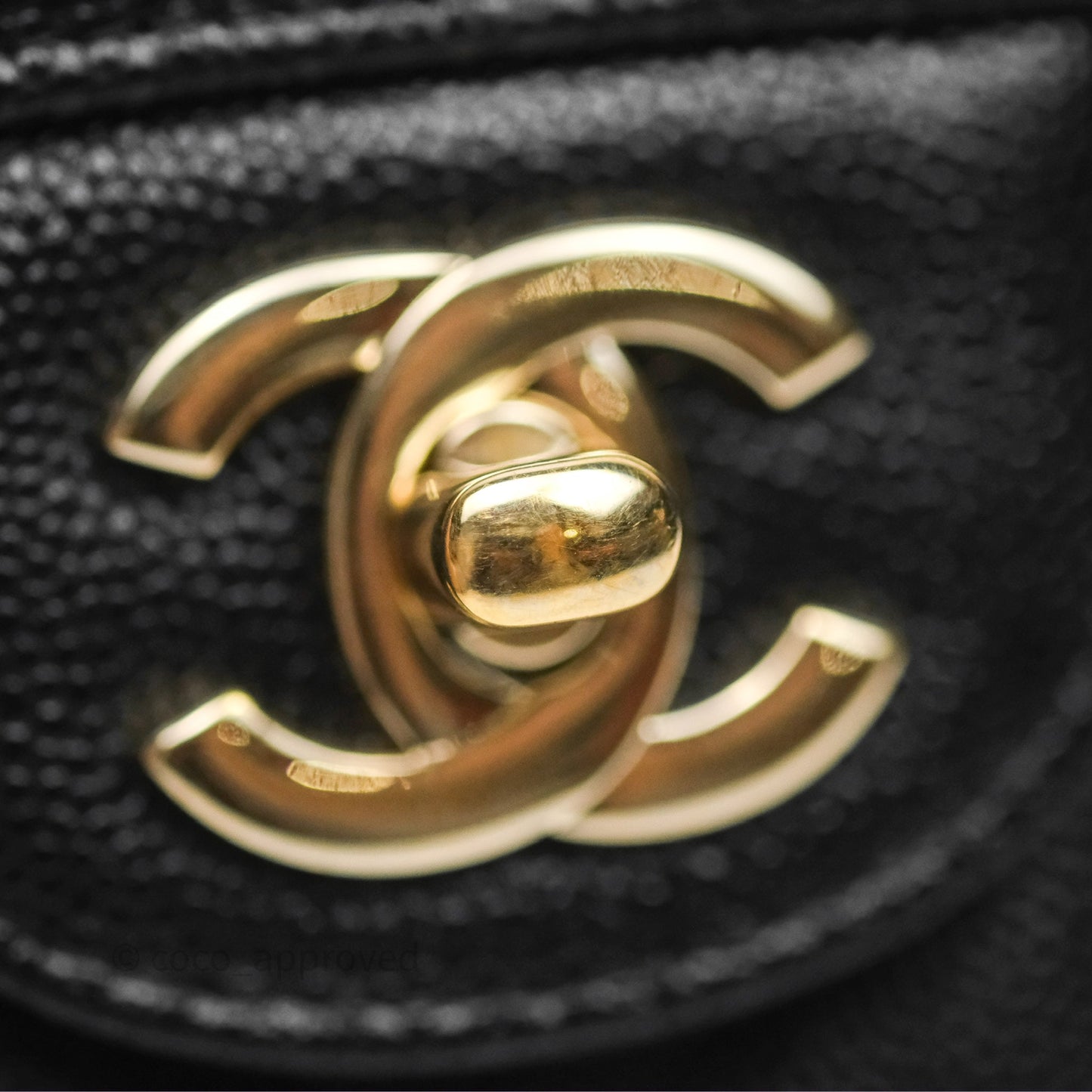 Chanel Mini Rectangular Chevron Black Caviar Gold Hardware