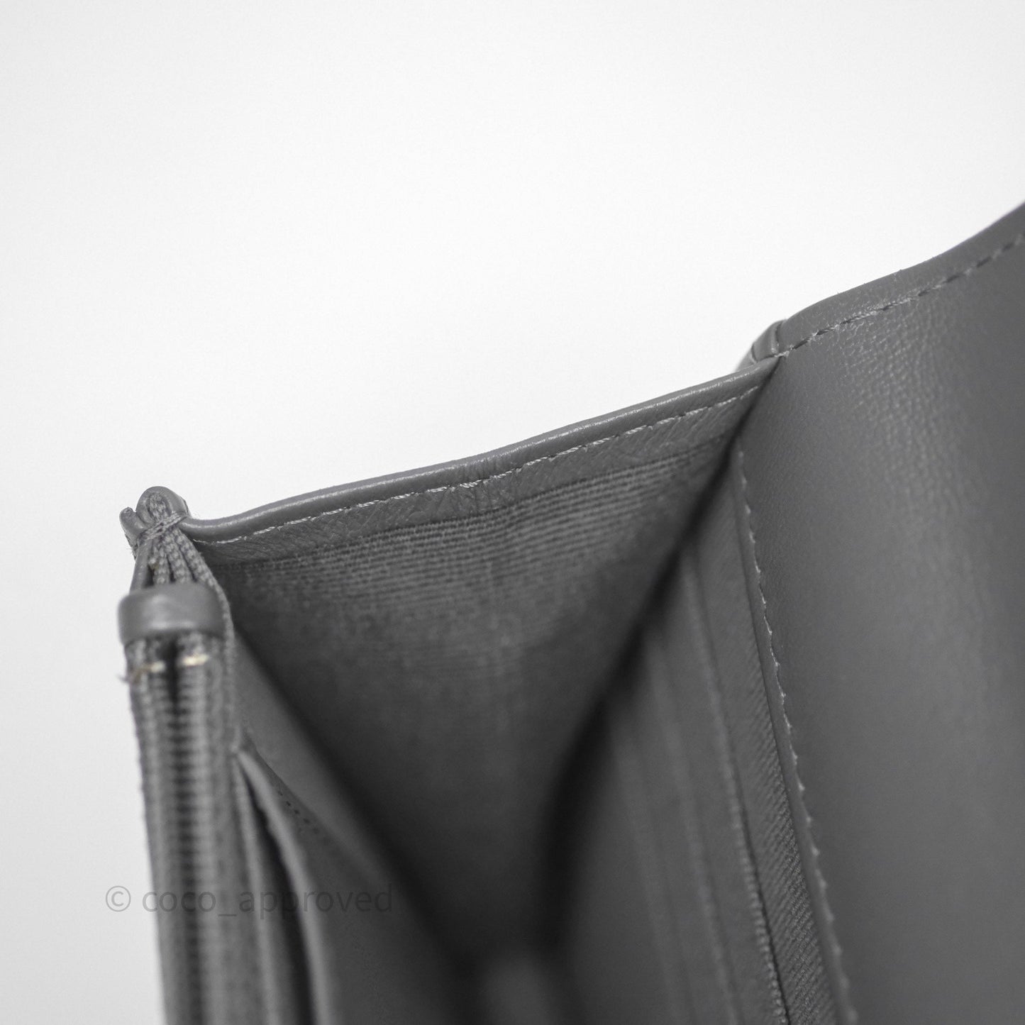 Chanel 19 Wallet on Chain WOC Grey Lambskin Mixed Hardware