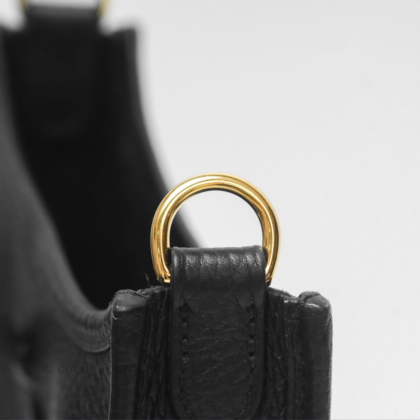 Hermès Mini Evelyne 16 Noir 89 Clemence Gold Hardware