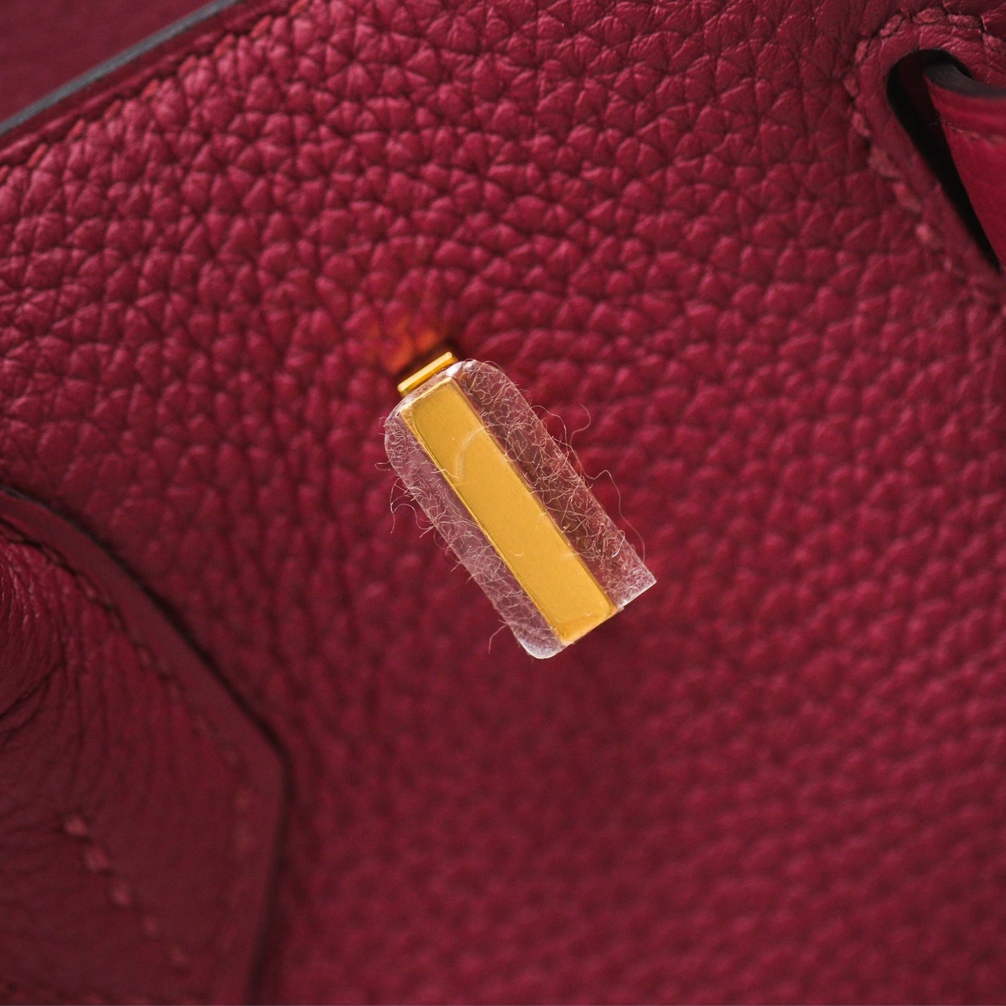 Hermès Birkin 25 Retourne Rouge Grenat K1 Togo Gold Hardware