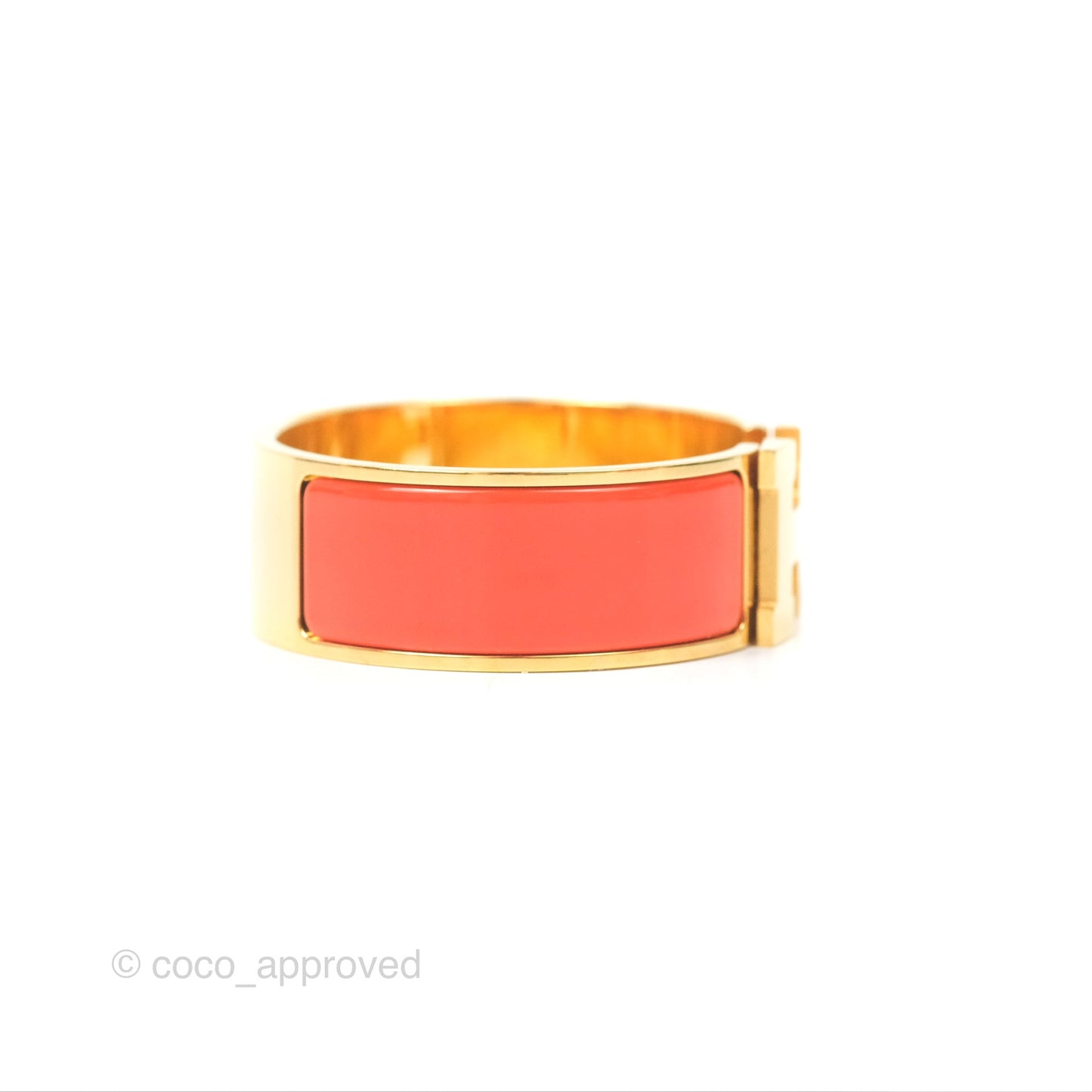 Hermès Clic Clac H Bracelet Orange Fruité Rose Gold PM