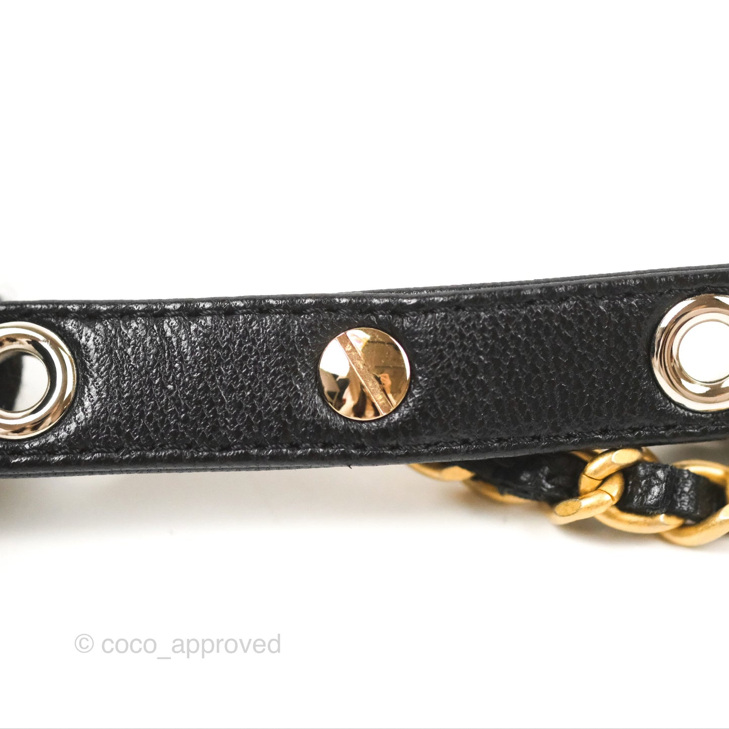 Chanel Vanity With Chain Black Goatskin Aged Gold Hardware