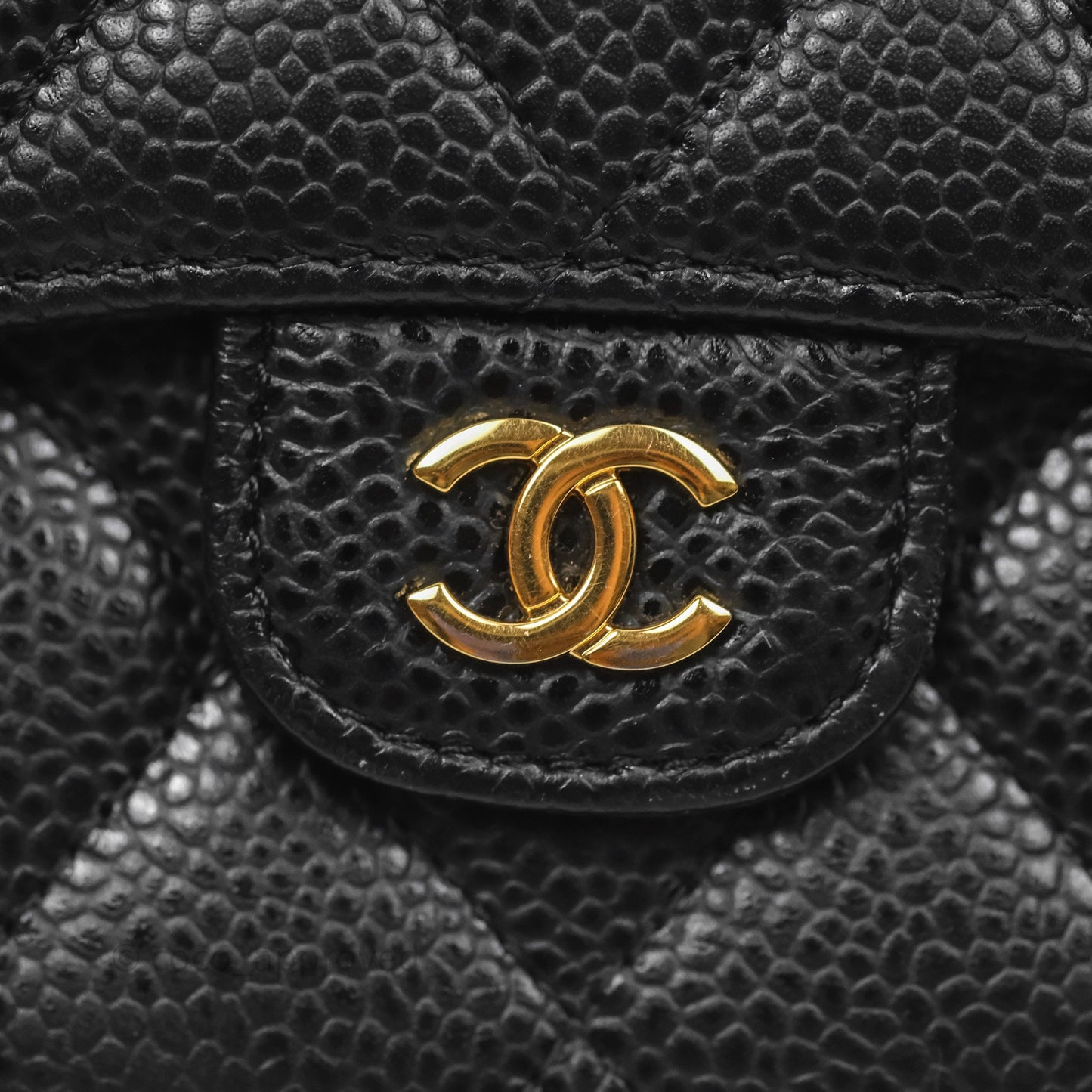 Chanel Classic Short Flap Wallet Black Caviar Gold Hardware