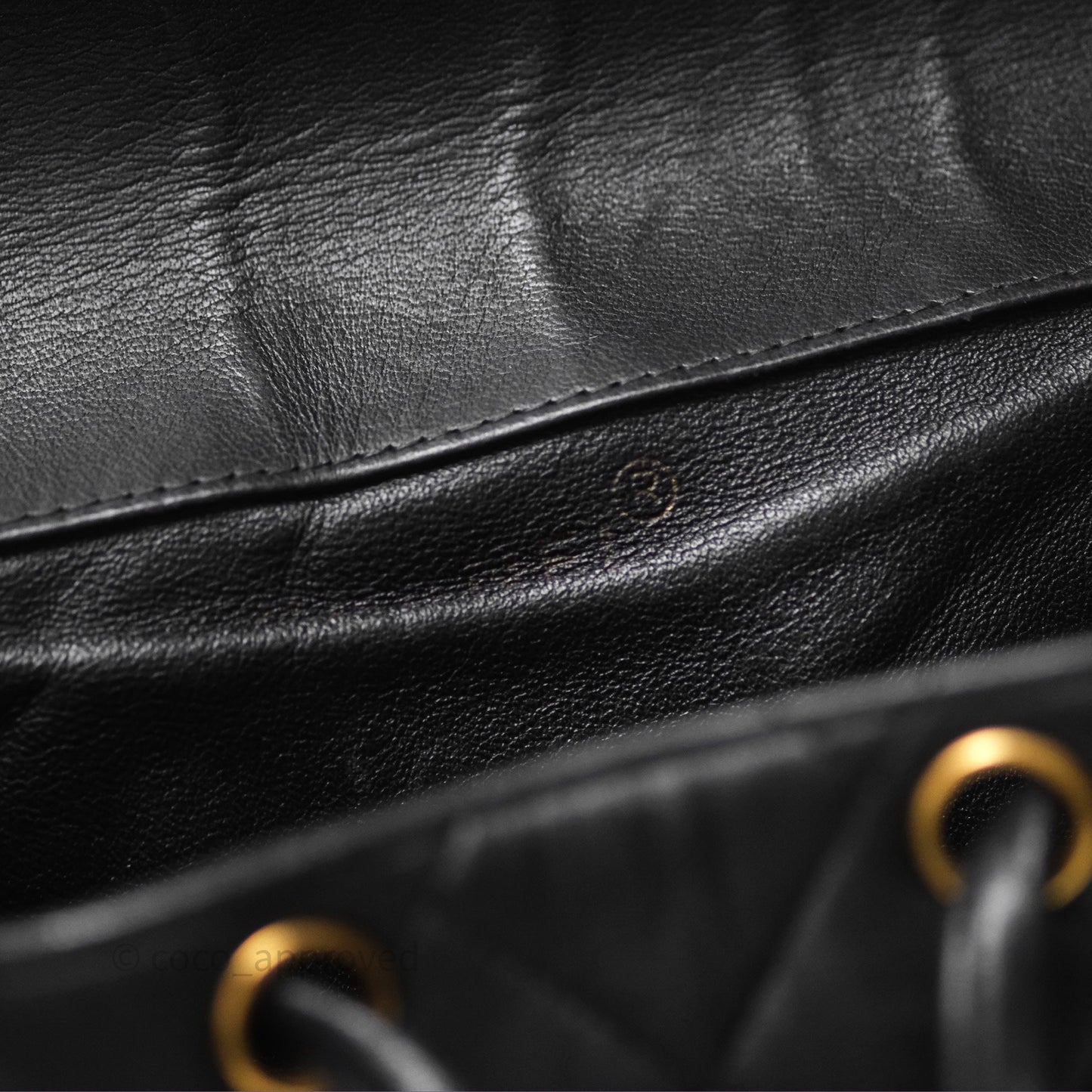 Chanel Vintage CC Duma Backpack Black Lambskin 24K Gold Hardware