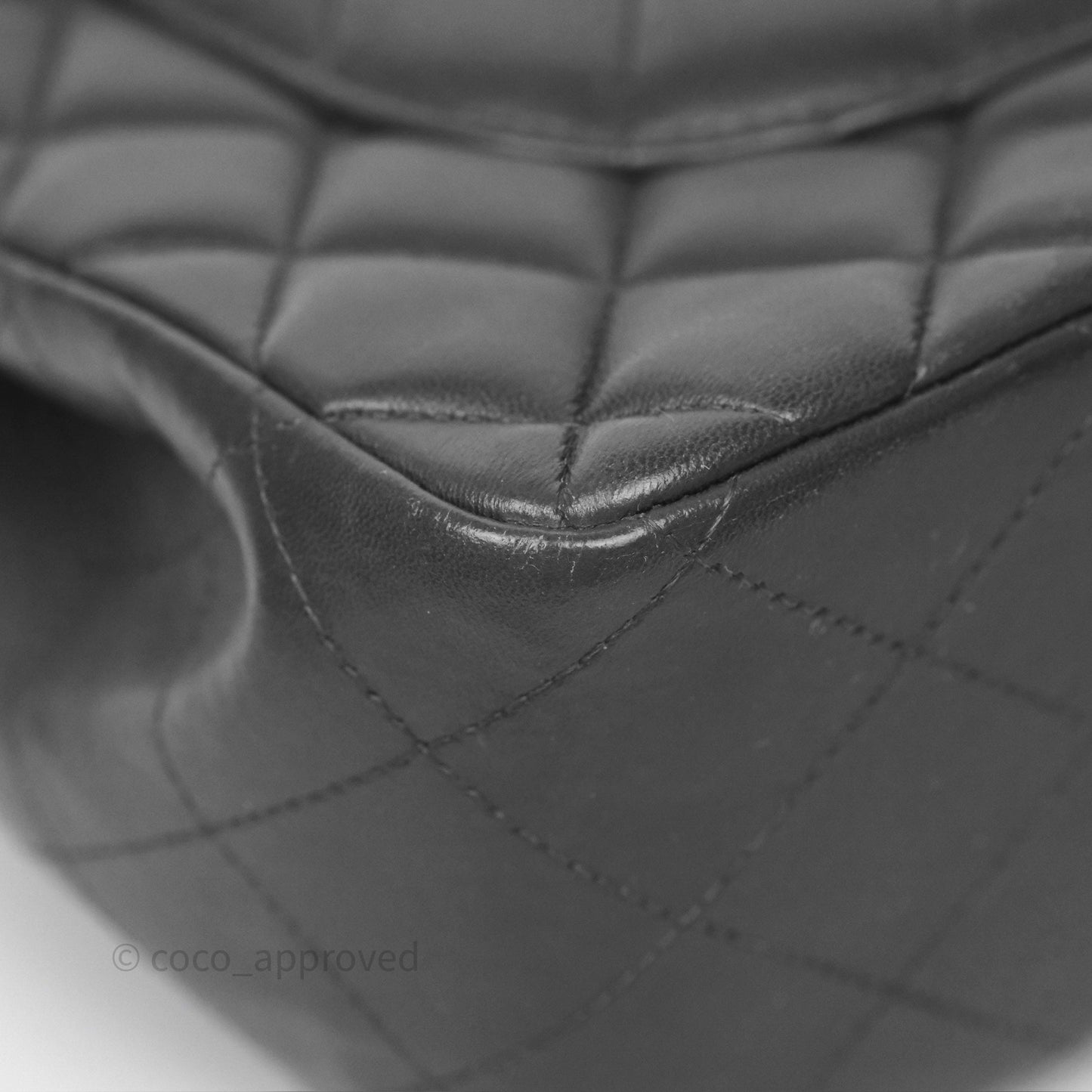 Chanel Jumbo Double Flap Dark Grey Lambskin Brushed Gold Hardware⁣⁣