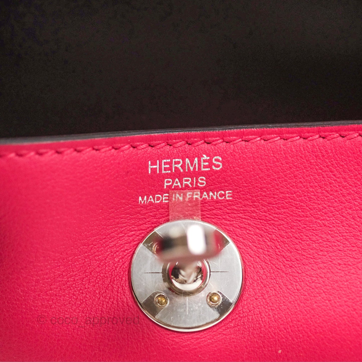 Hermès Mini Lindy 20 Framboise / Rouge Sellier Swift Palladium Hardware
