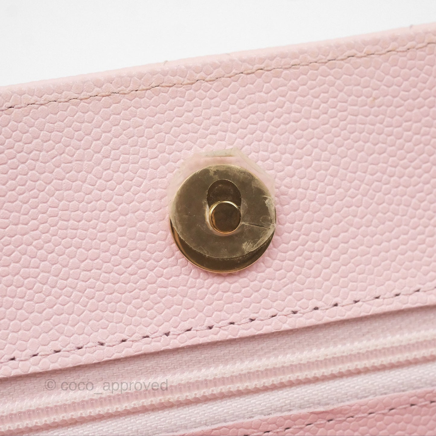 Chanel Quilted Classic Wallet on Chain WOC Pink Caviar Gold Hardware