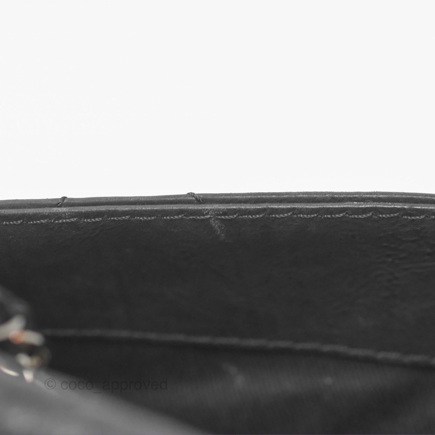 Chanel Large Hamptons Shopping Tote Black Washed Calfskin