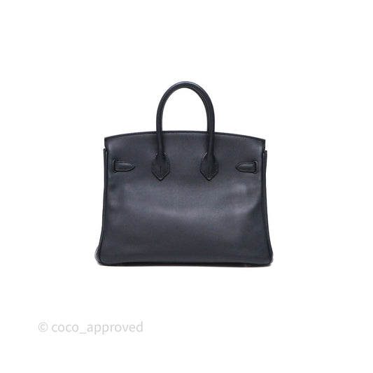 Hermes Birkin 25 Indigo Blue Swift Palladium Hardware