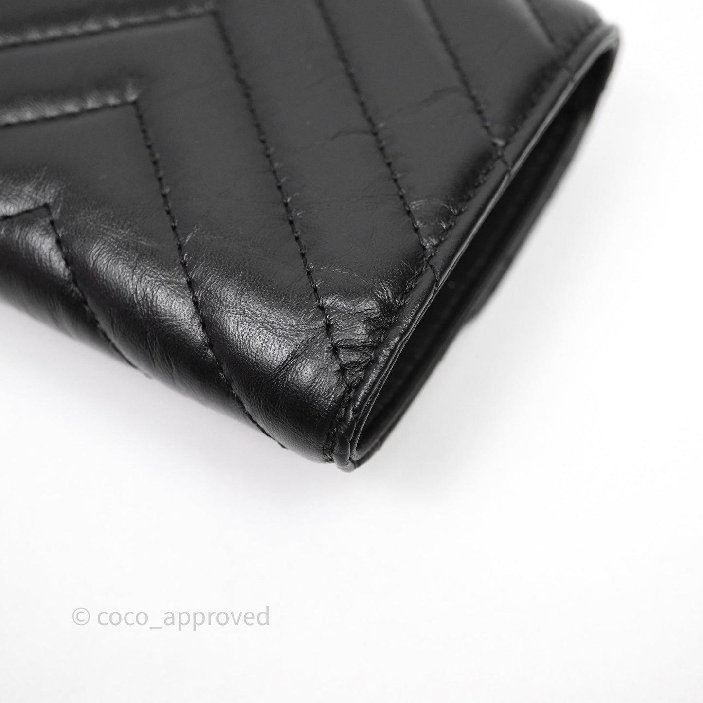 Chanel Chevron Reissue Wallet So Black Aged Calfskin