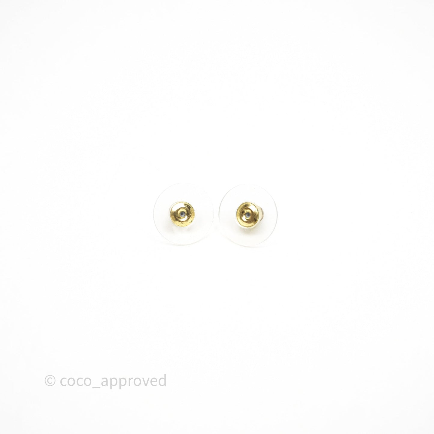 Chanel Lion CC Hoop Earrings Gold Tone 22A