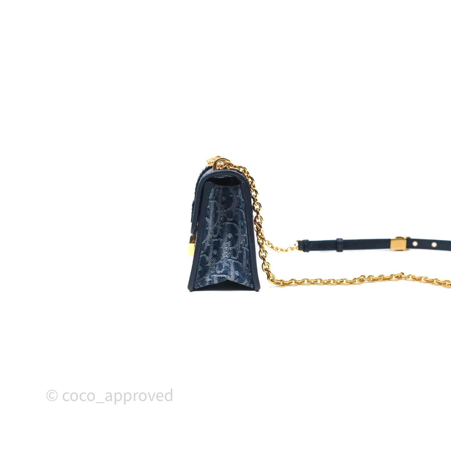 Christian Dior Montaigne East-West Bag Denim With Chain