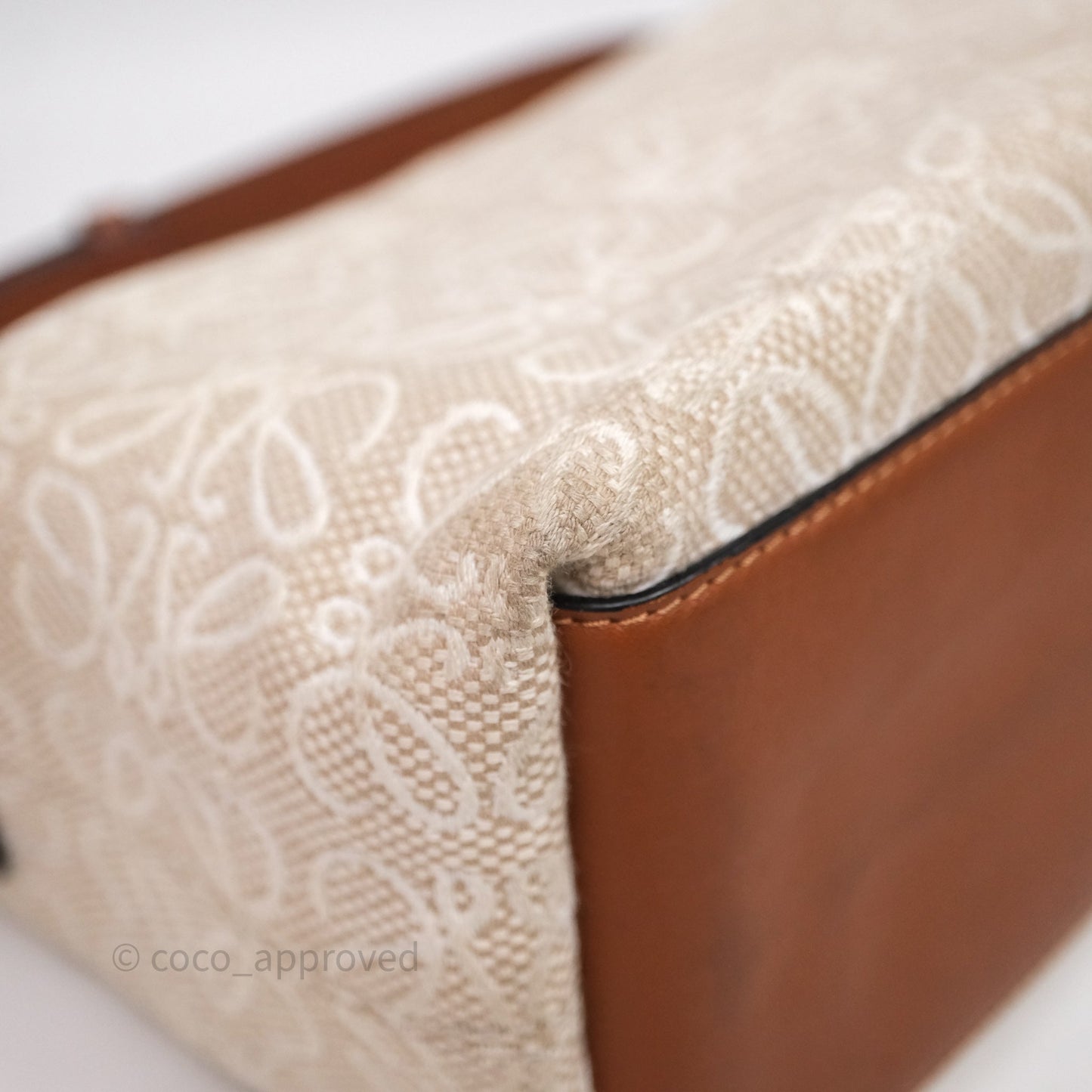 Loewe Top Handle Cubi Bag Anagram Jacquard