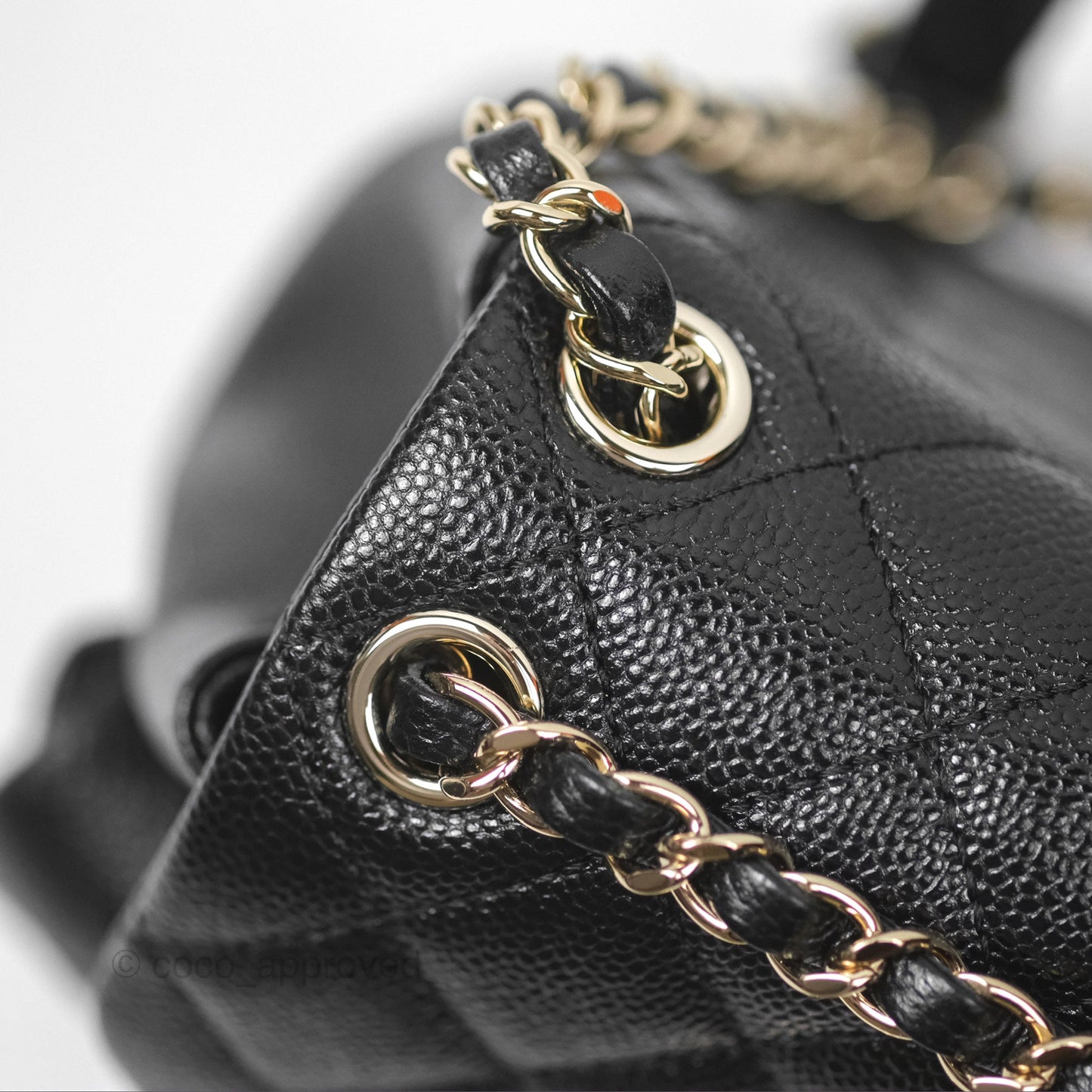 Chanel Duma Backpack Small Black Caviar Gold Hardware