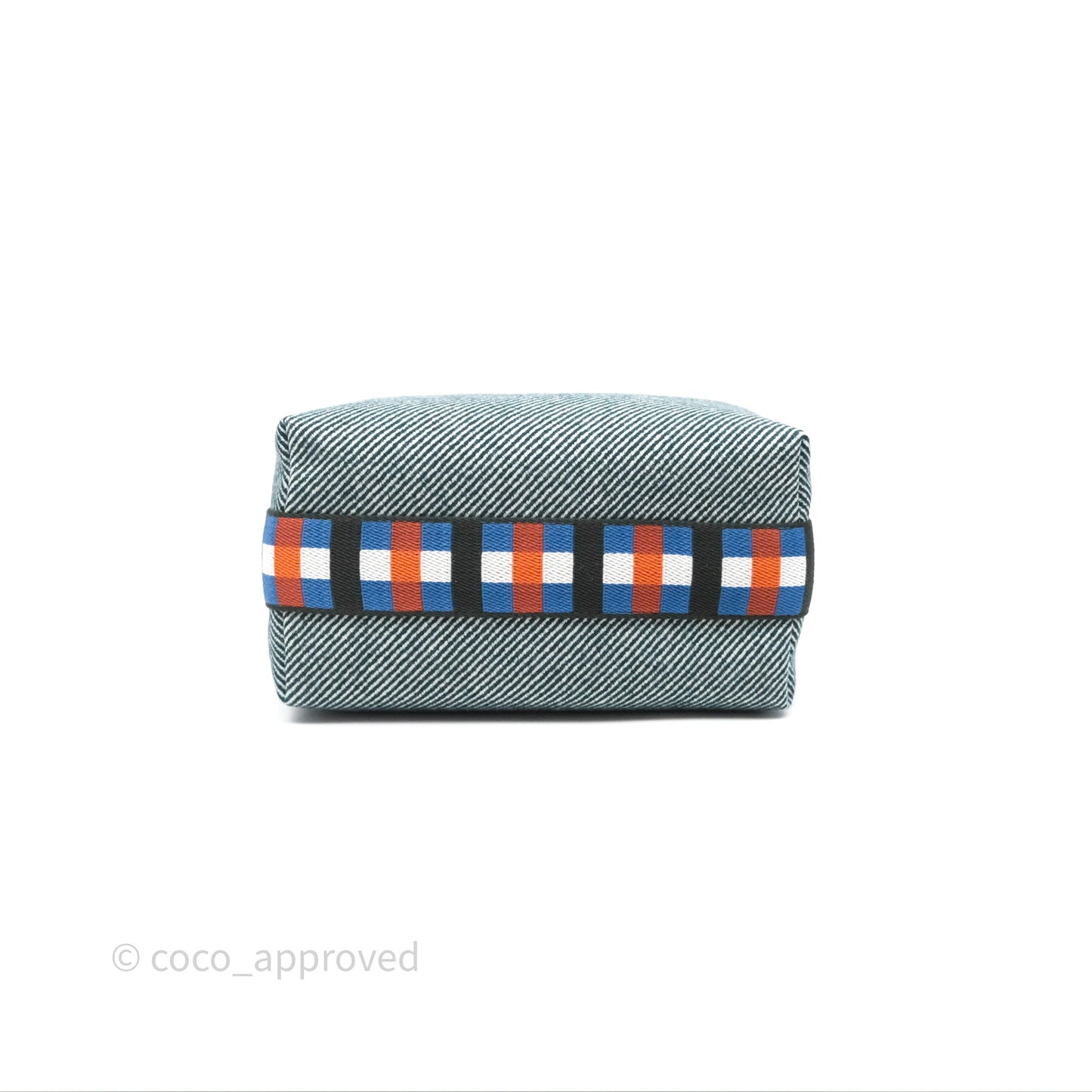 Hermès Small Bride-A-Brac Au Carre Case Wool Green