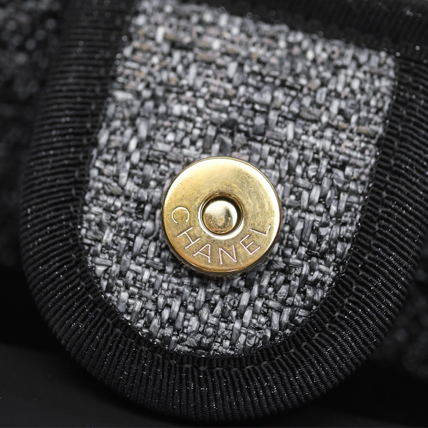 Chanel Medium Deauville Charcoal Grey Canvas