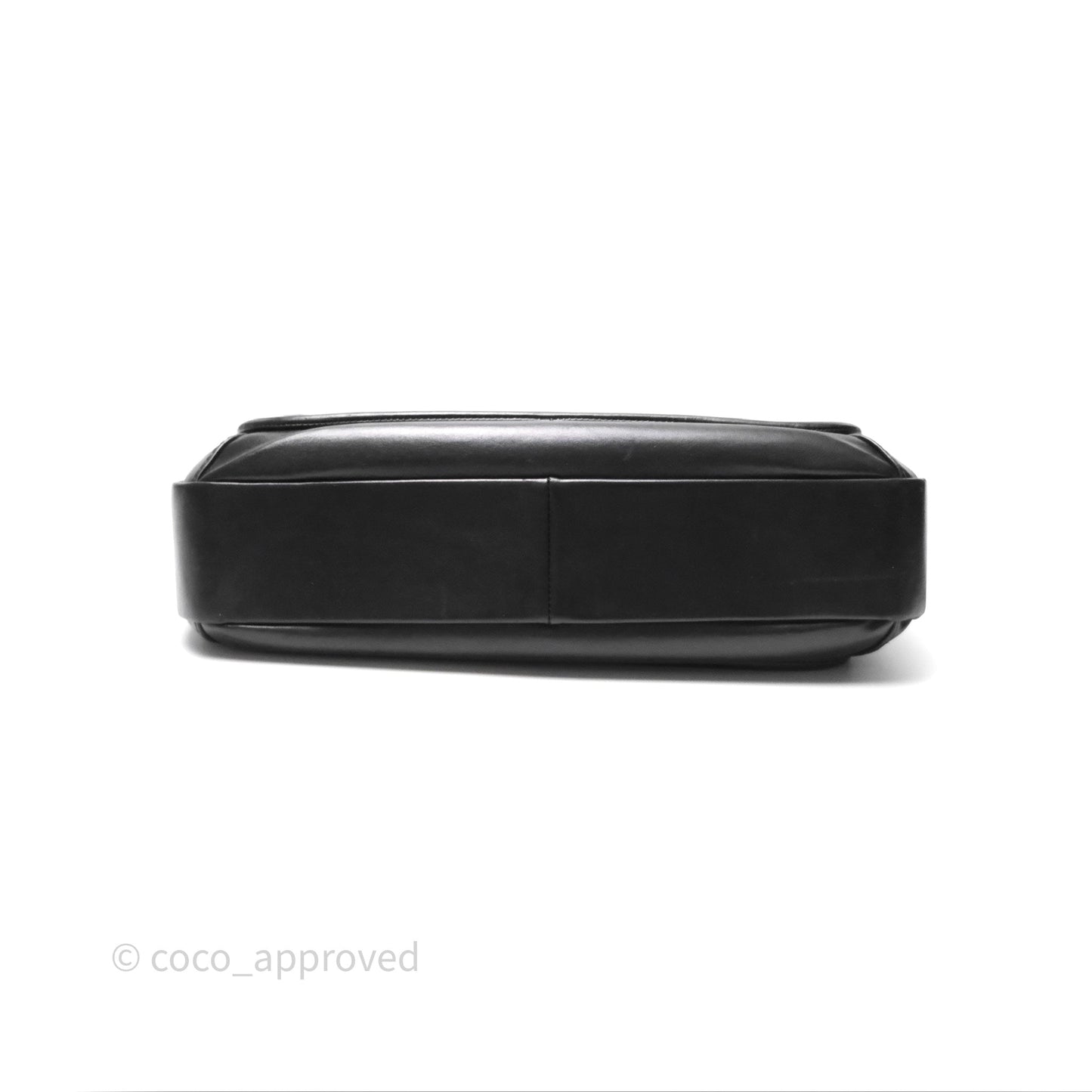 Chanel Quilted Large Prestige Top Handle Flap Calfskin Black Ruthenium Hardware