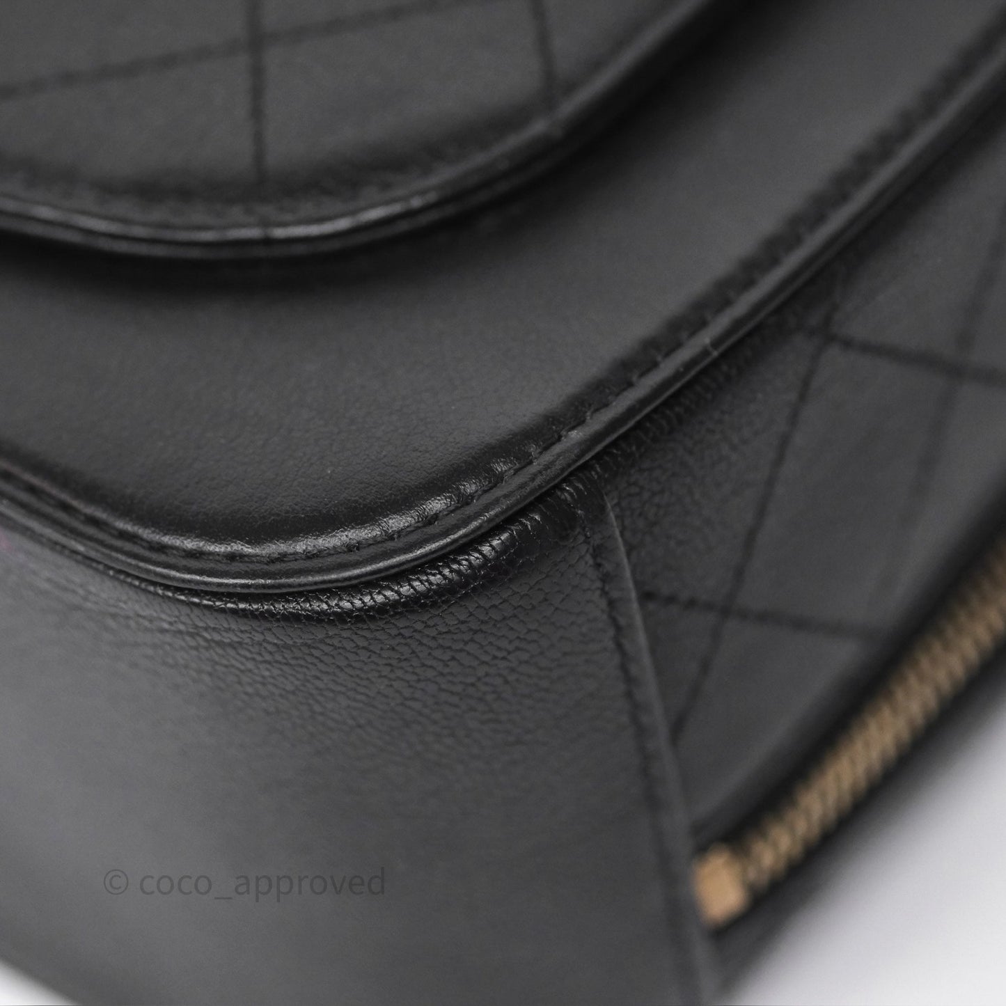 Chanel Coco Curve Vanity Black Calfskin & Goatskin Antique Gold Hardware