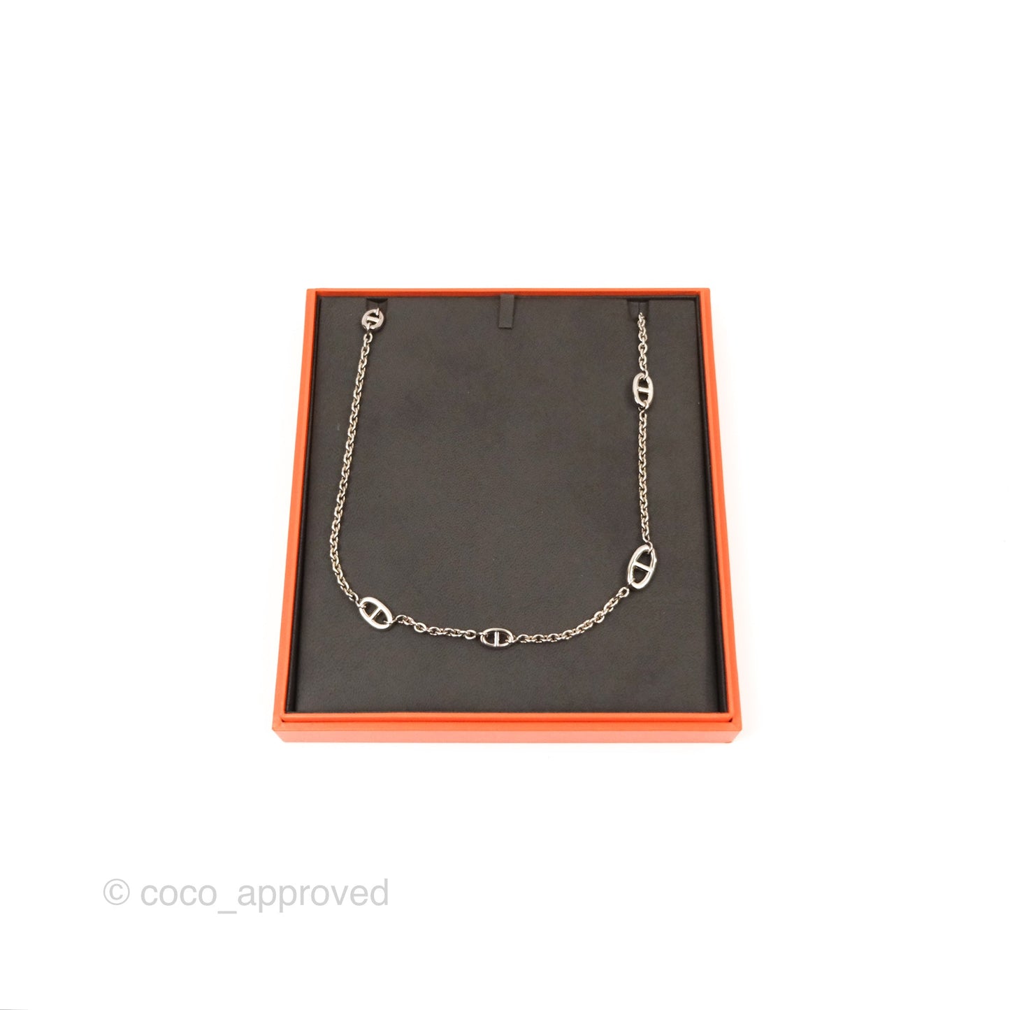 Hermès Farandole Long Necklace Palladium Hardware