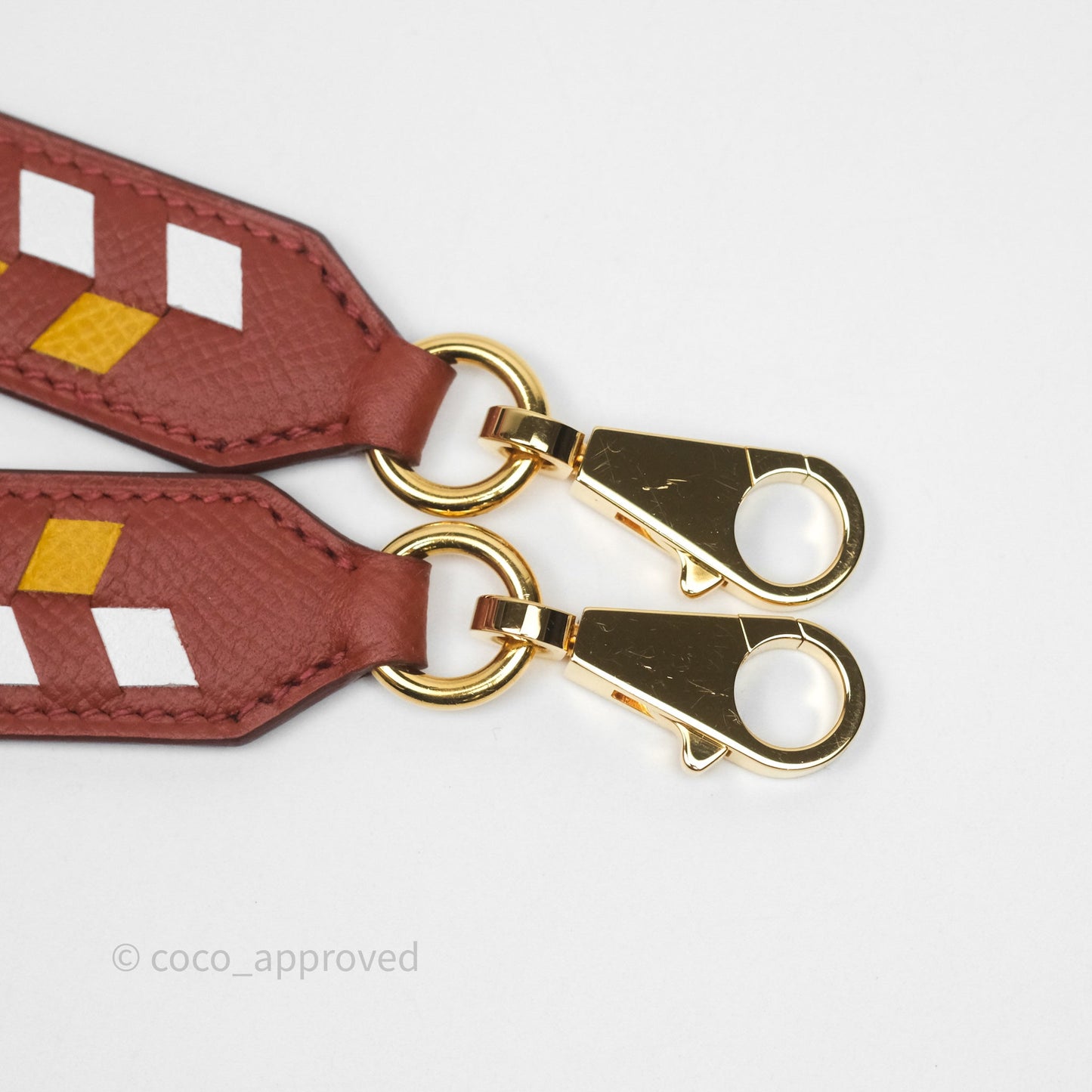 Hermès Tressage Cuir Chevron Strap 25mm Gold Hardware