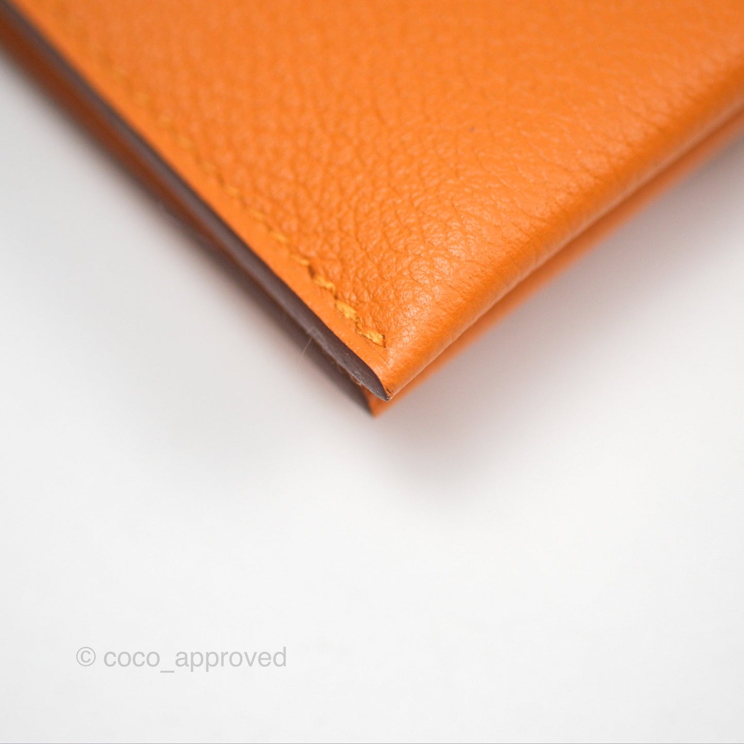 Hermès R.M.S Card Holder I9 Apricot/ 37 Gold Evercolor Palladium Hardware