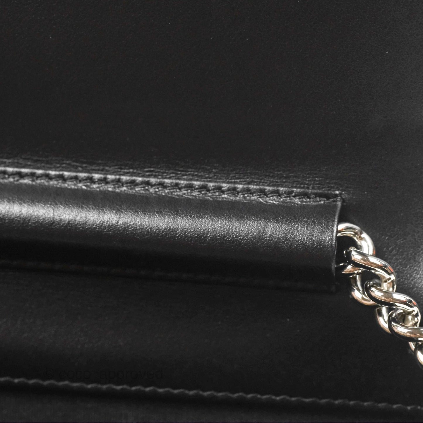 Chanel Chevron Boy Wallet on Chain WOC Black Caviar Silver Hardware