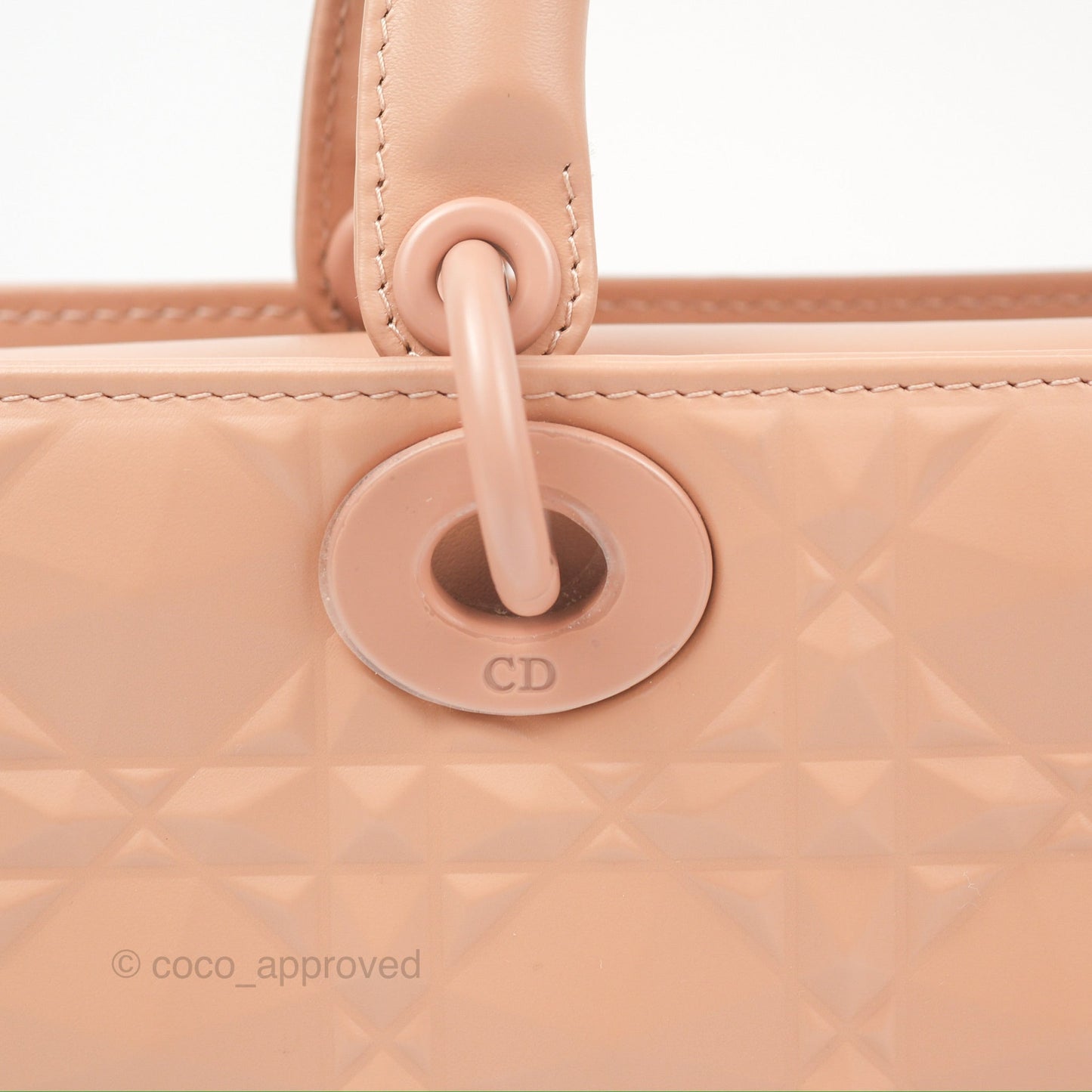 Dior Lady D-Joy Bag Rose Des Vents Cannage Calfskin with Diamond Motif