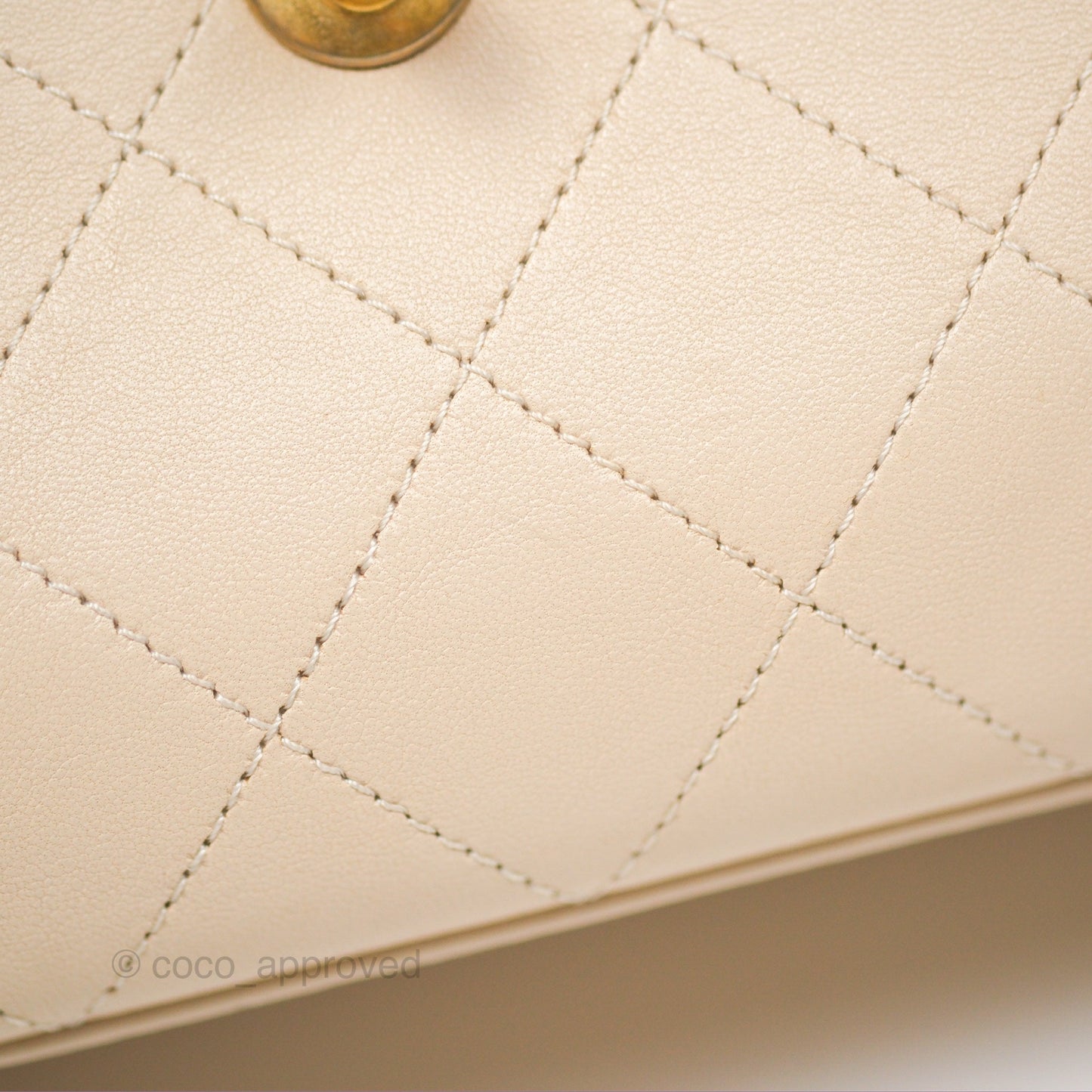 Chanel Small Quilted Coco Luxe Flap Bag Light Beige Calfskin Aged Gold Hardware