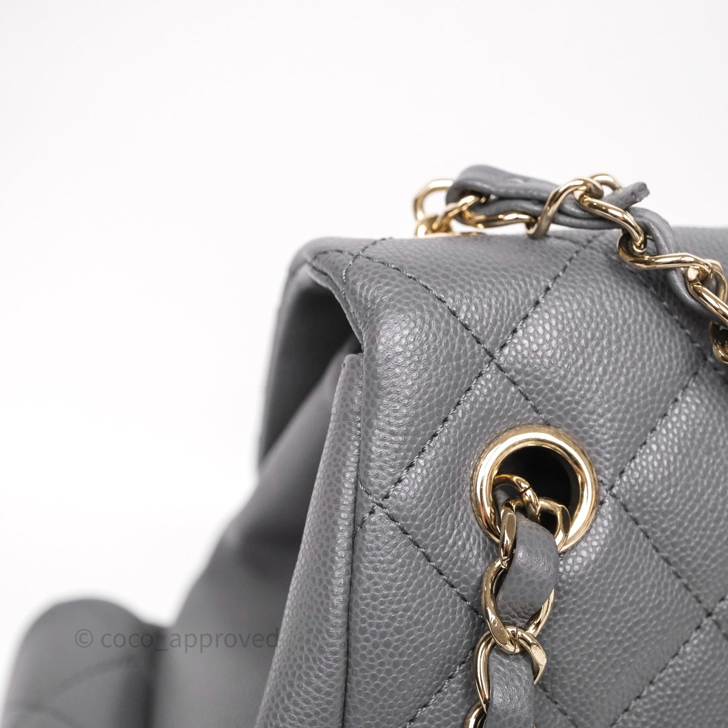 Chanel Small Duma Backpack Dark Grey Caviar Gold Hardware 23K