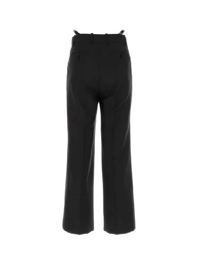 Luxury Gucci Trending 2025 Wool Mohair Straight Pants Black