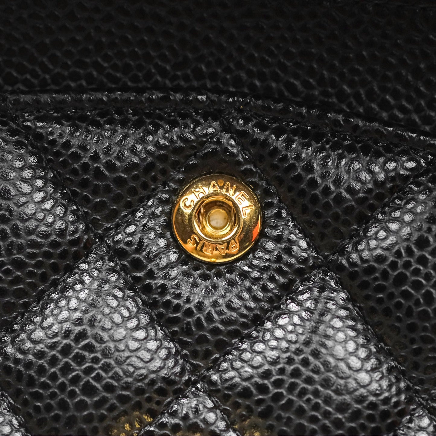 Chanel Small Classic Flap Quilted Black Caviar Gold Hardware