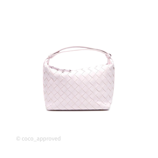 Bottega Veneta Wallace Pink Intrecciato Gold Hardware