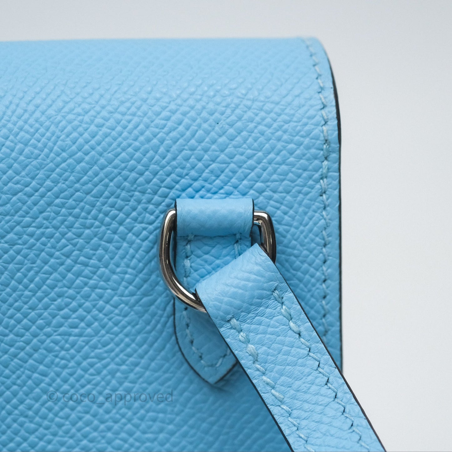 Hermès Hermesnap Wallet Epsom Celeste 7N Palladium Hardware