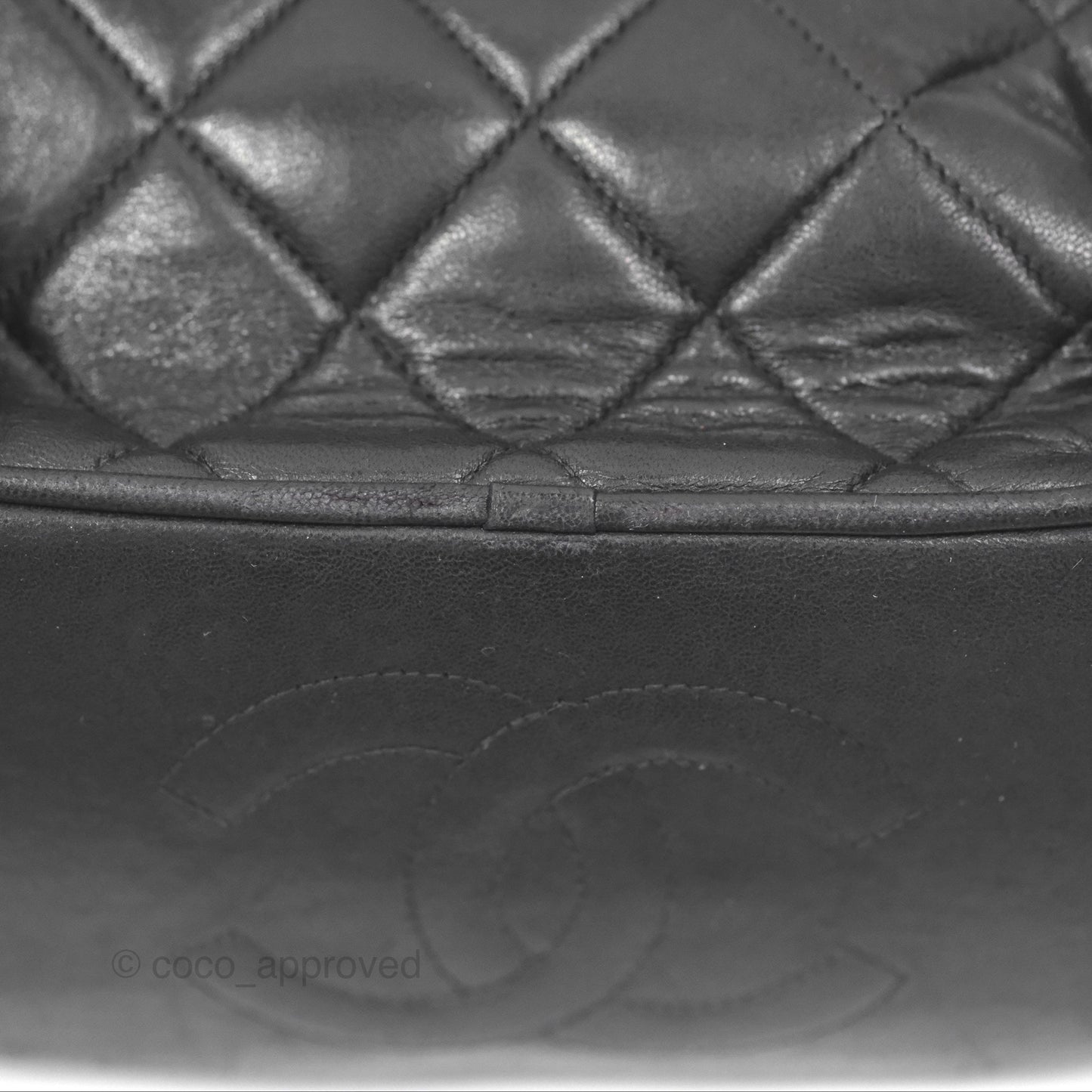 Chanel Vintage CC Duma Backpack Black Lambskin 24K Gold Hardware