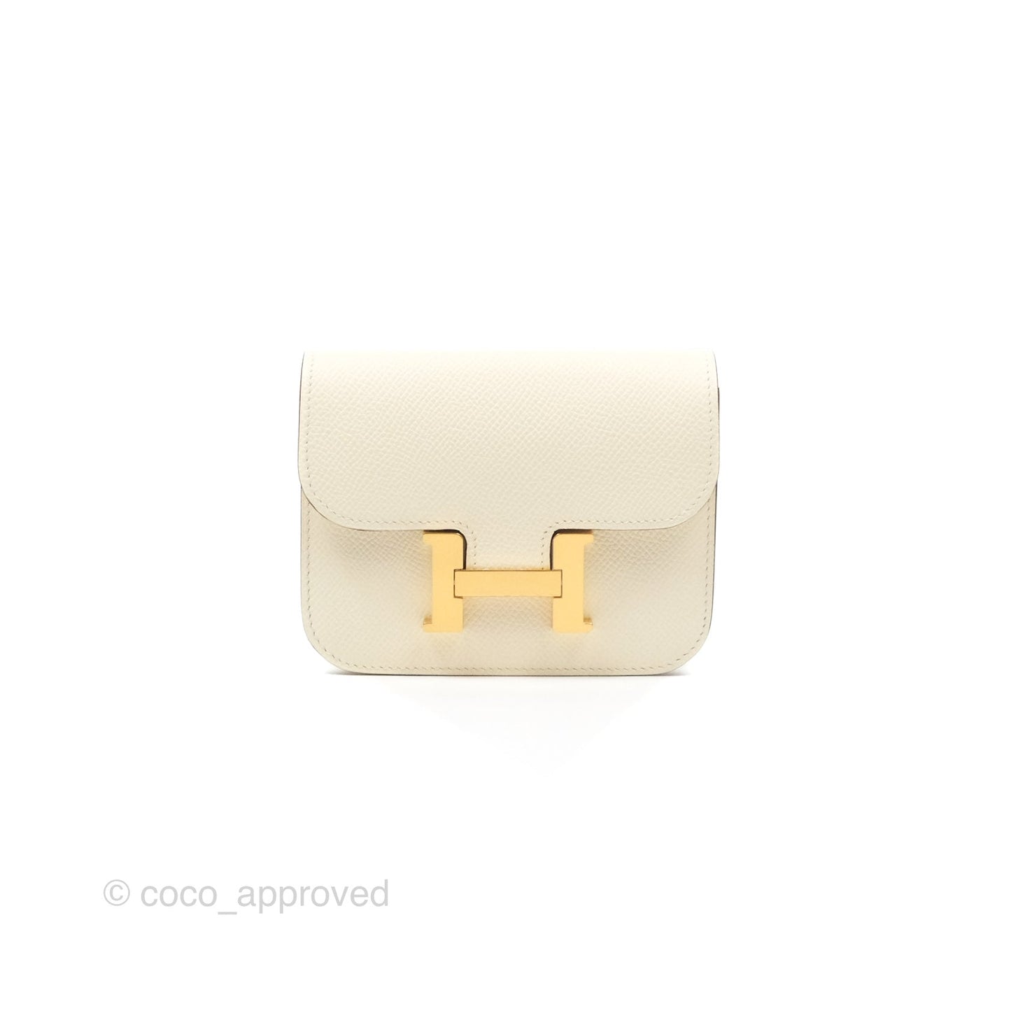Hermès Constance Slim Wallet Nata I2 Epsom Gold Hardware