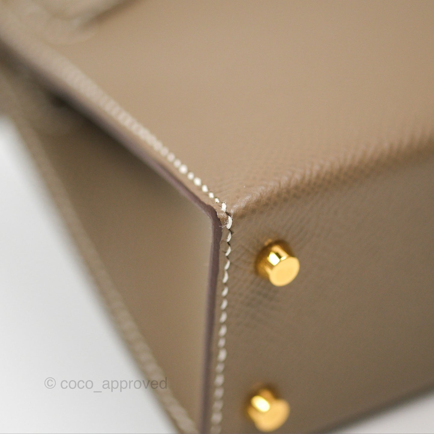 Hermès Mini Kelly II Etoupe Epsom Gold Hardware