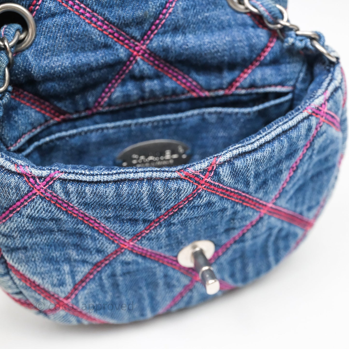Chanel Coco Beach Flap Bag Denim Silver Hardware